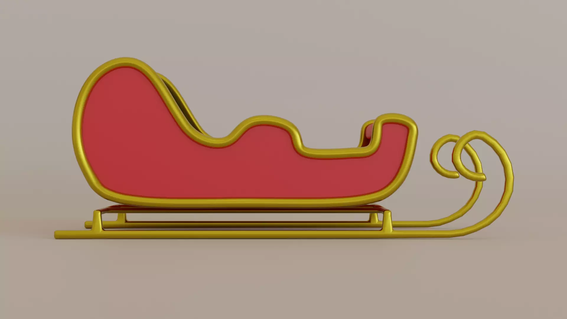 Christmas Sledge 3D model_0