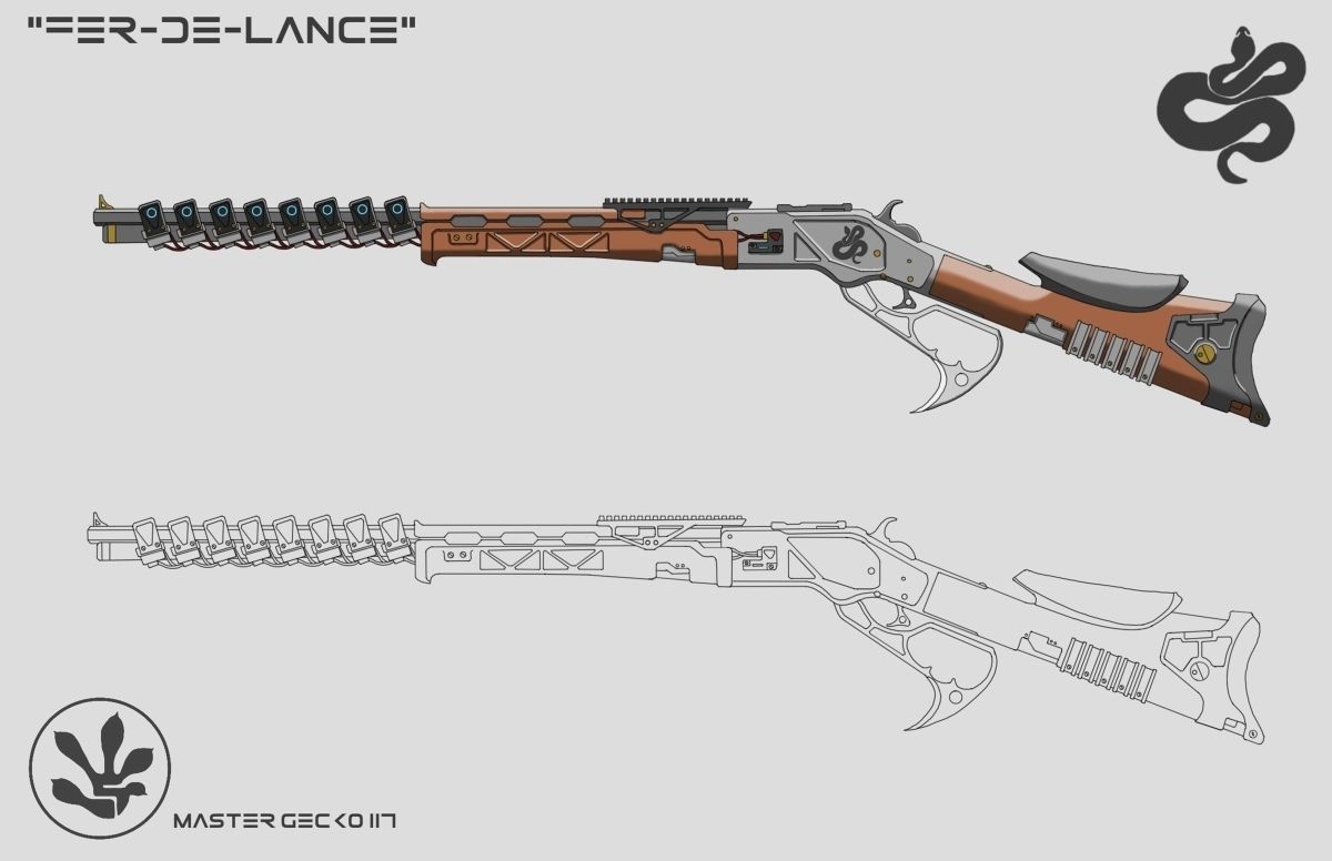 3D model FerdeLance SciFi Winchester Concept VR / AR / lowpoly