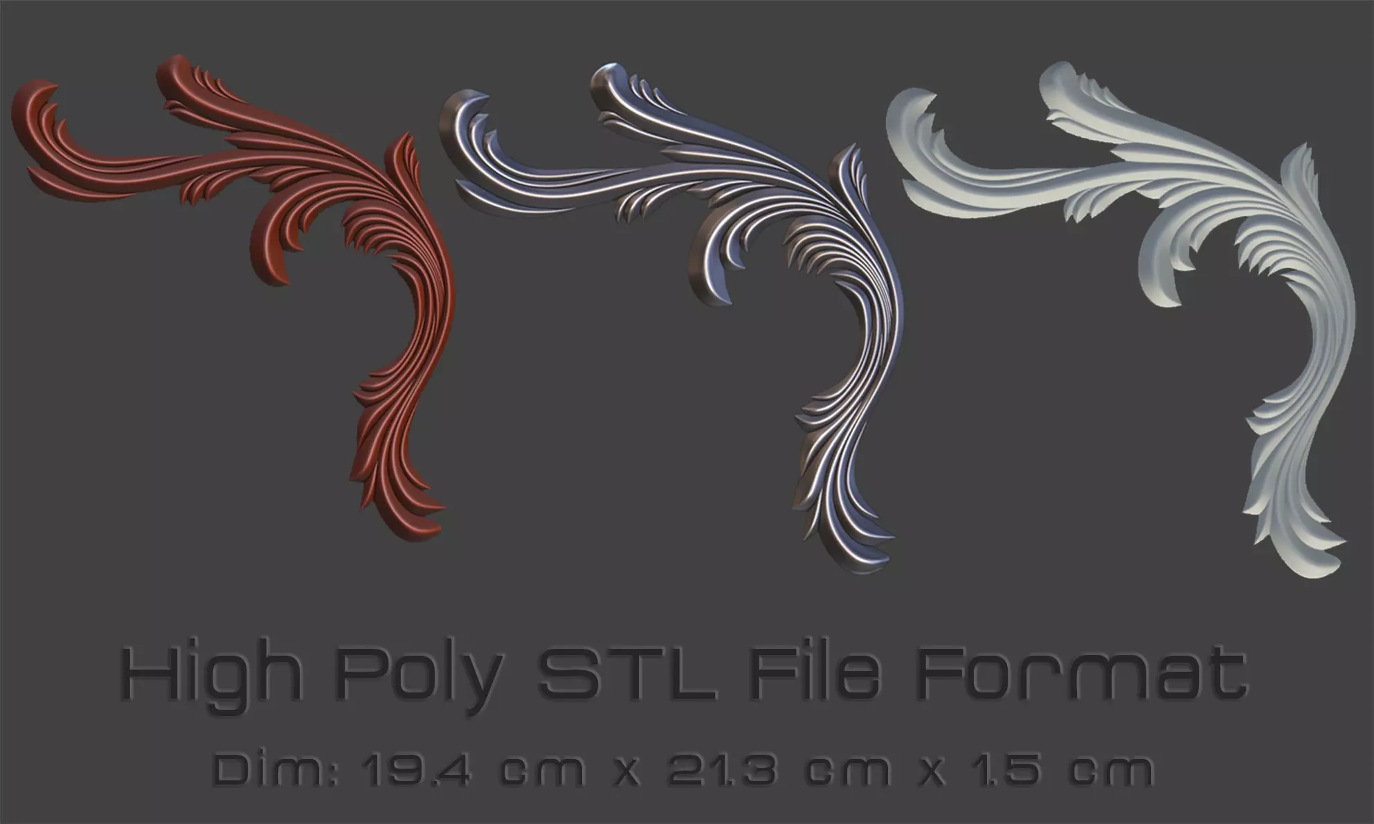 Wooden Corner Ornate 3D print model_0