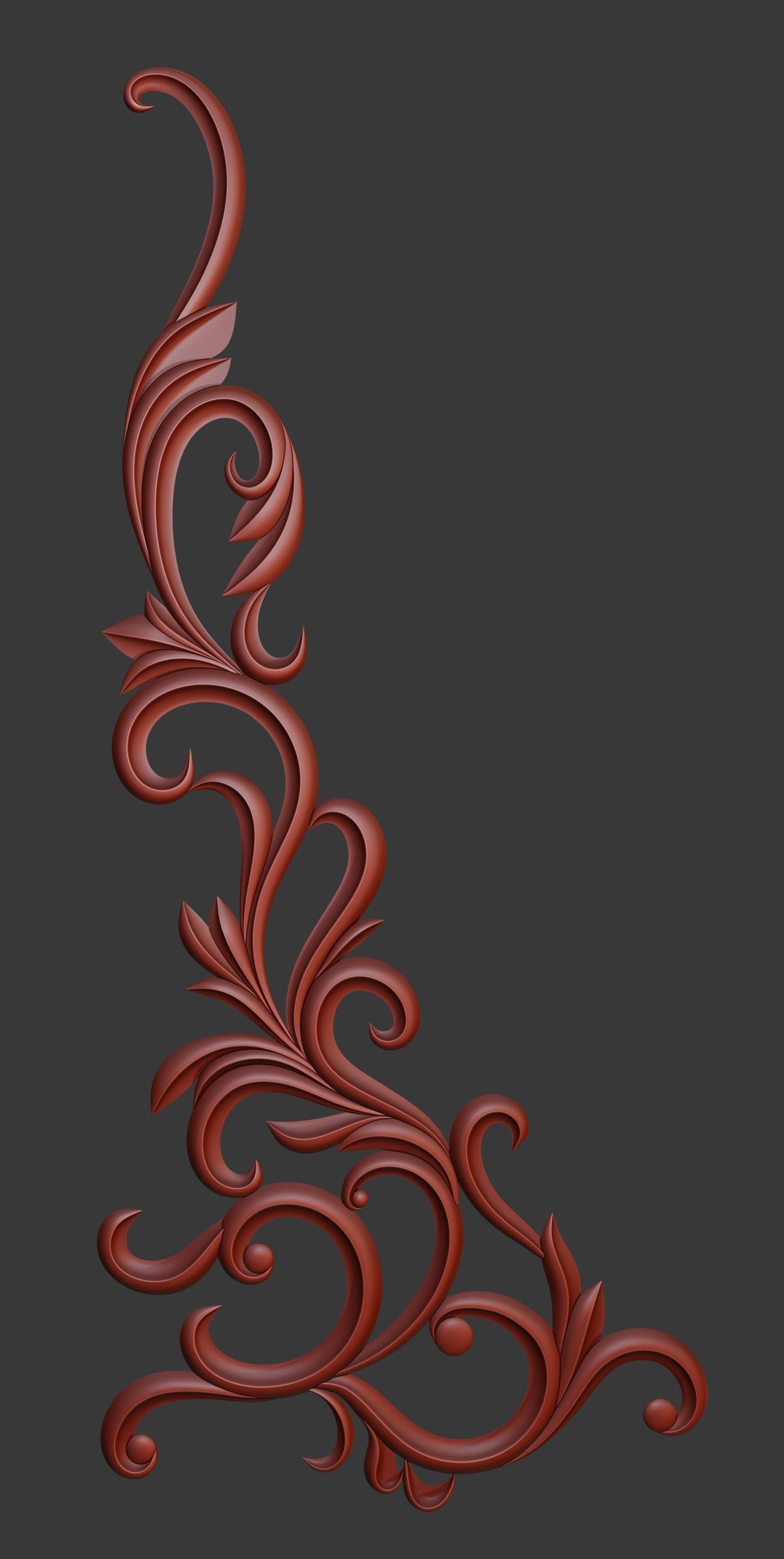 Wooden Corner Ornate 3D print model_3