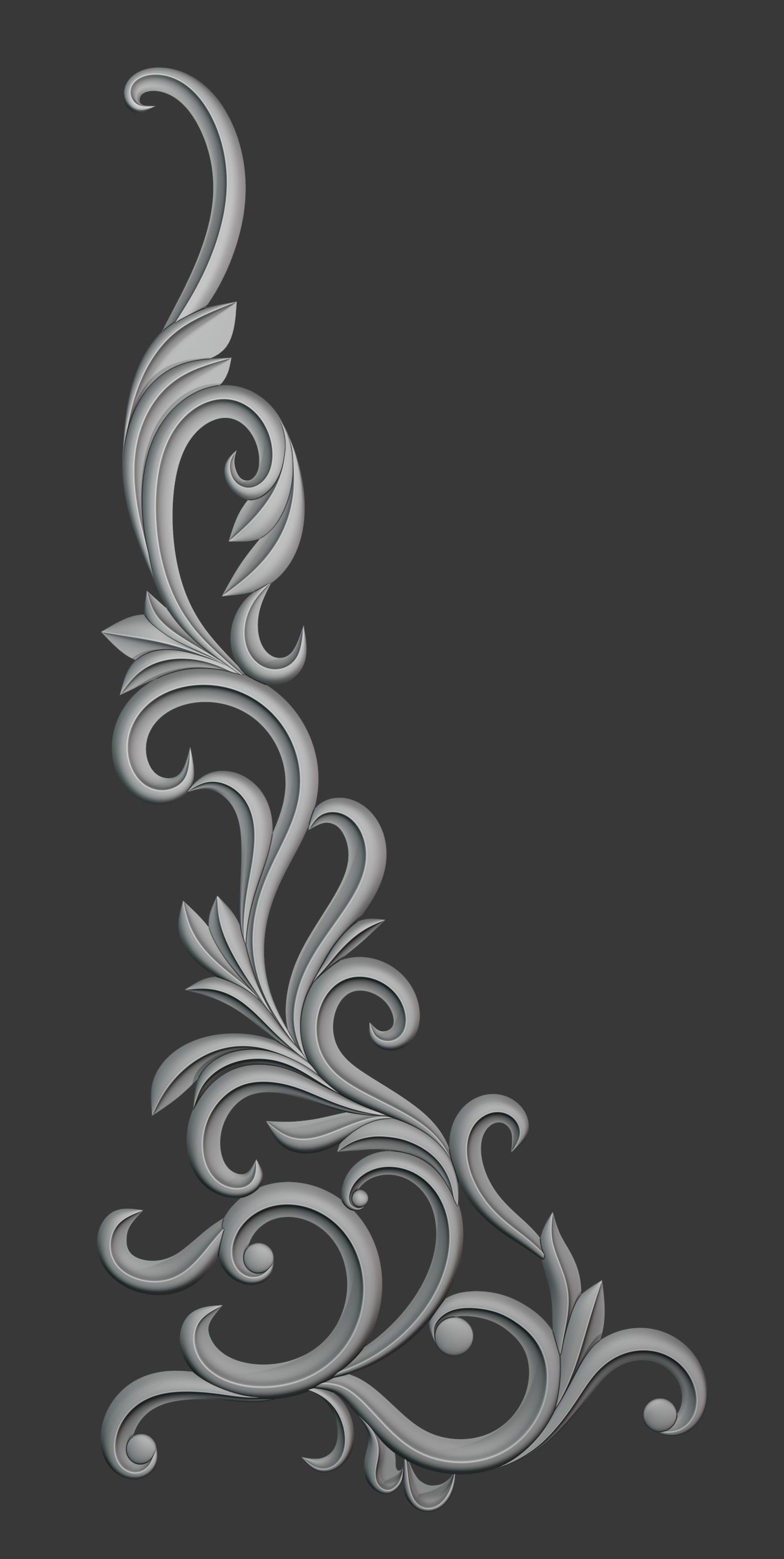 Wooden Corner Ornate 3D print model_1