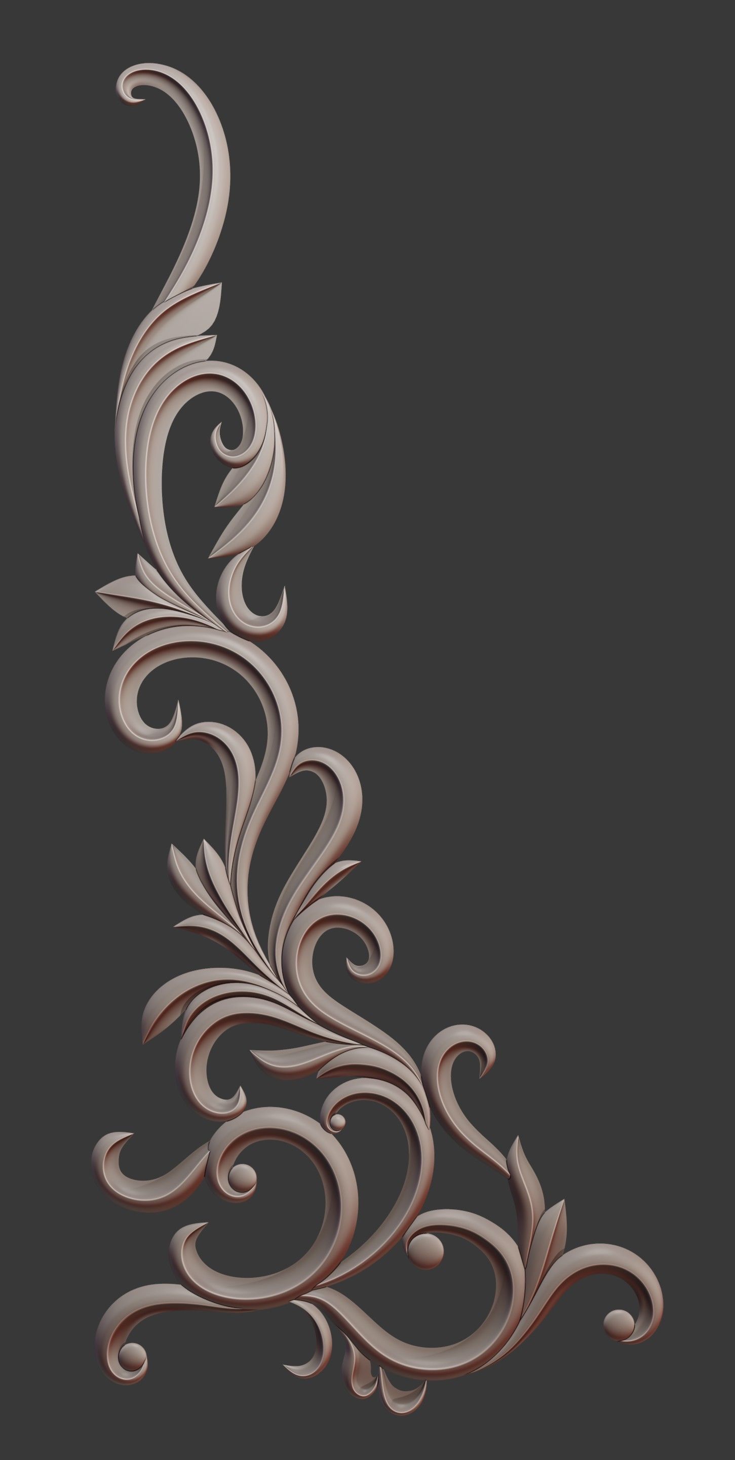 Wooden Corner Ornate 3D print model_6