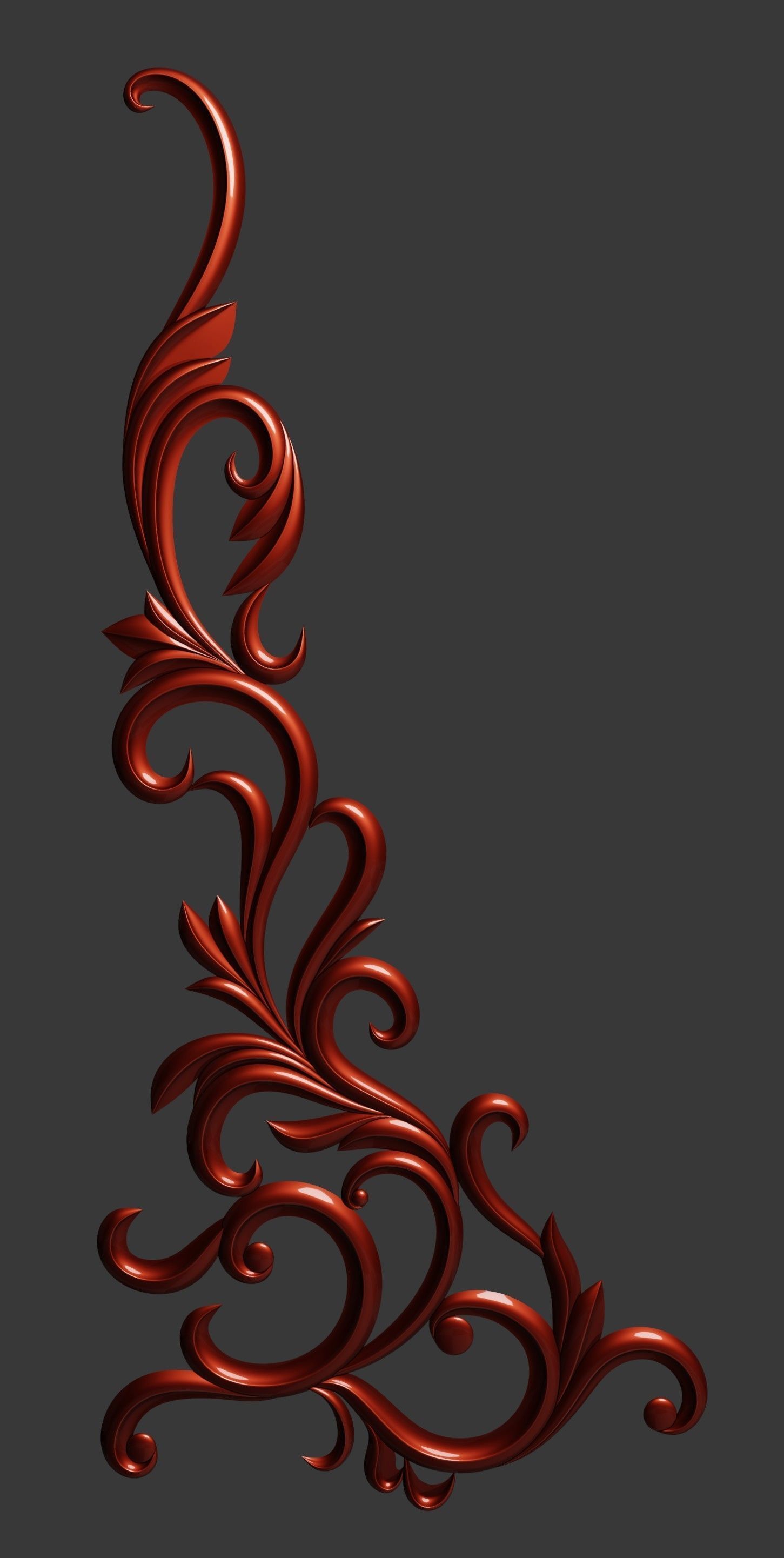 Wooden Corner Ornate 3D print model_4