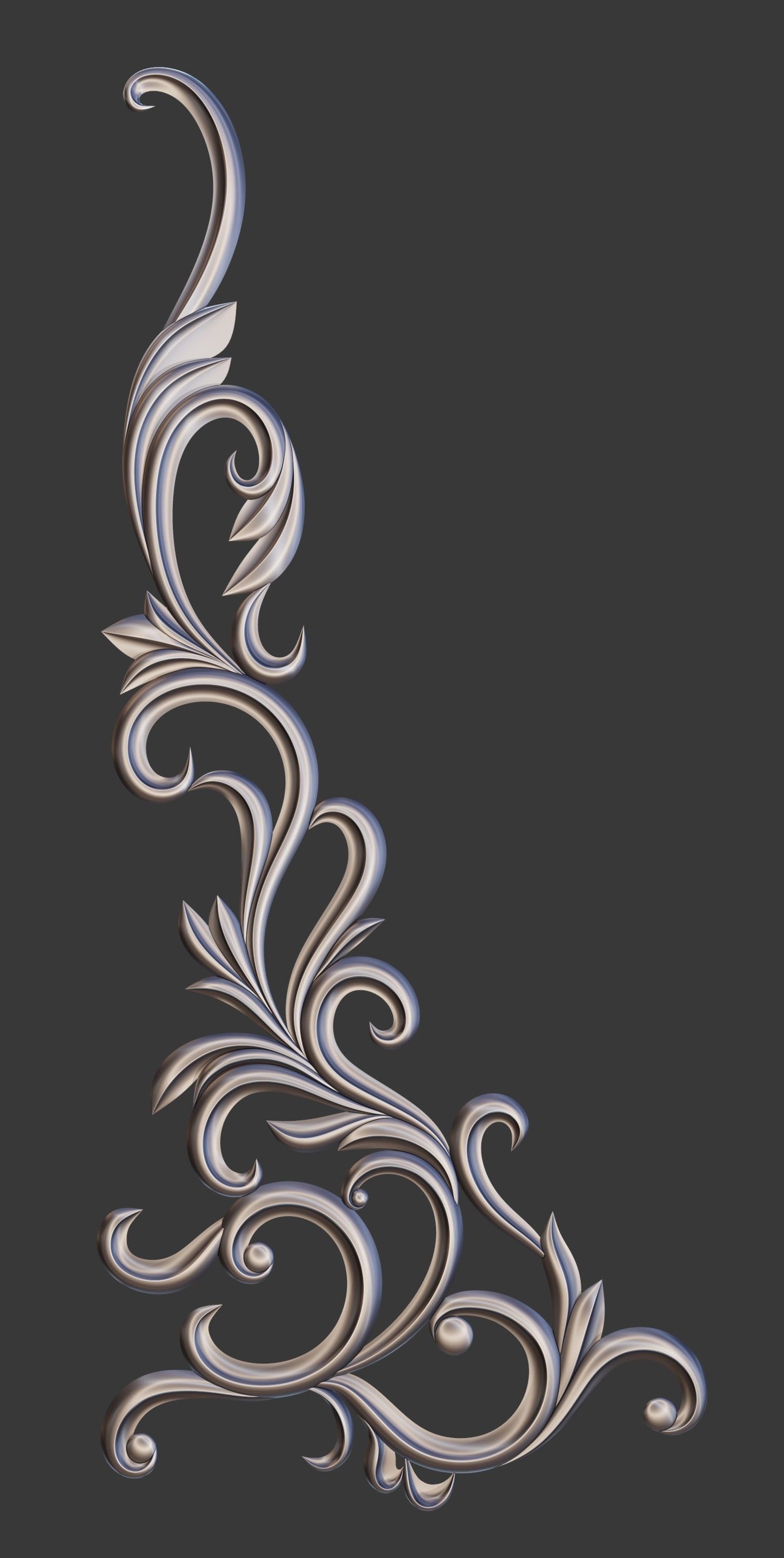 Wooden Corner Ornate 3D print model_5