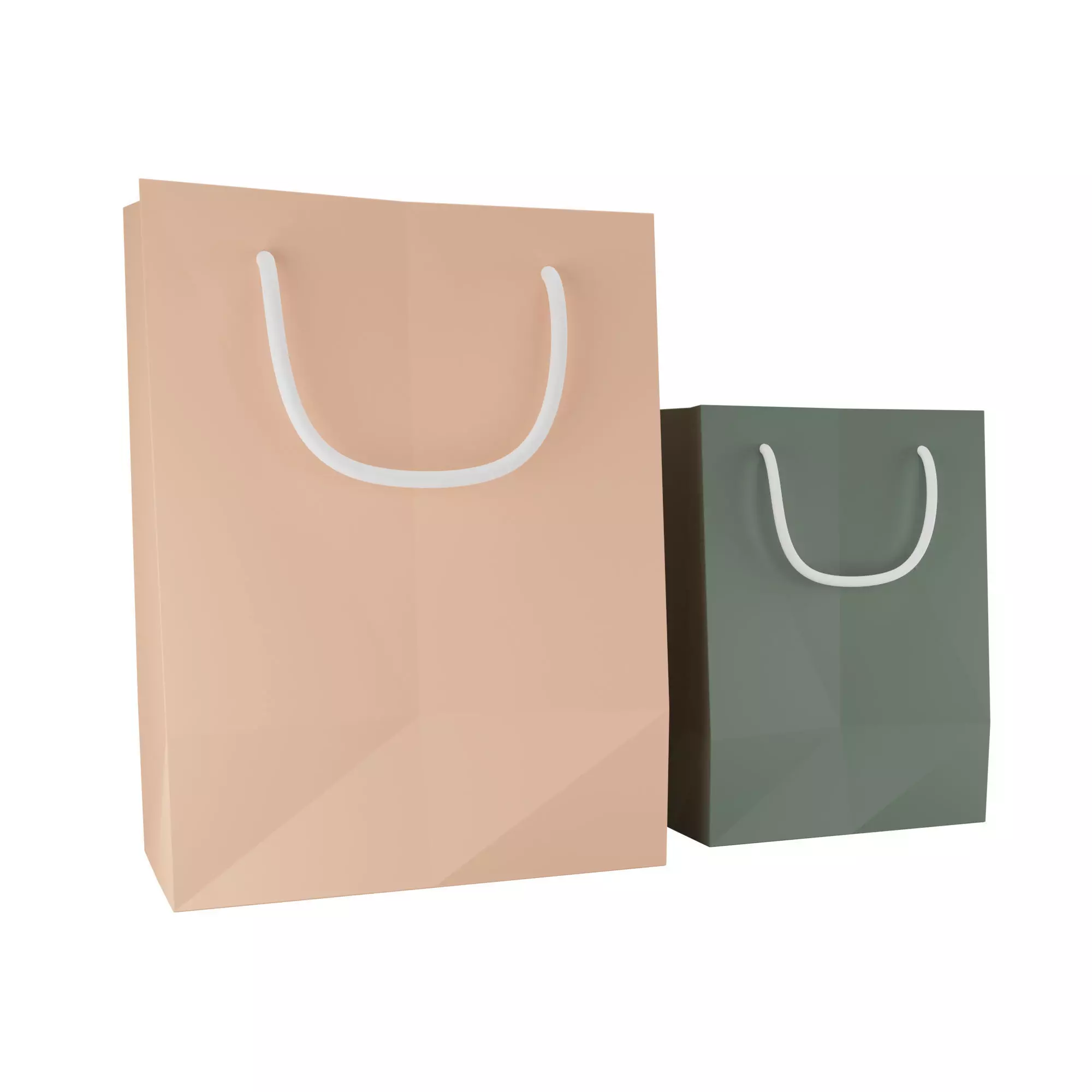 Paper Bag Low-poly 3D model_0