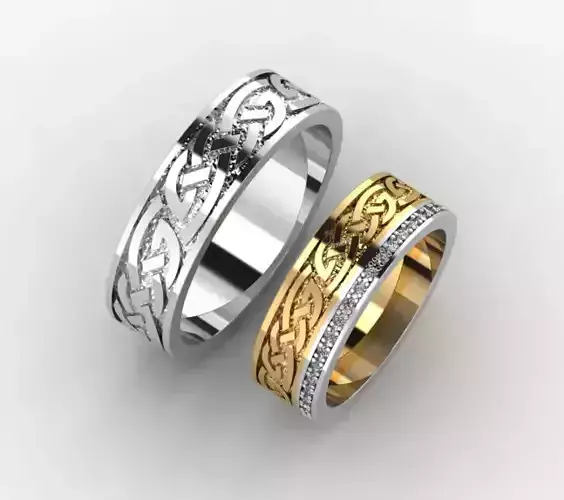 engagement rings Low-poly 3D model