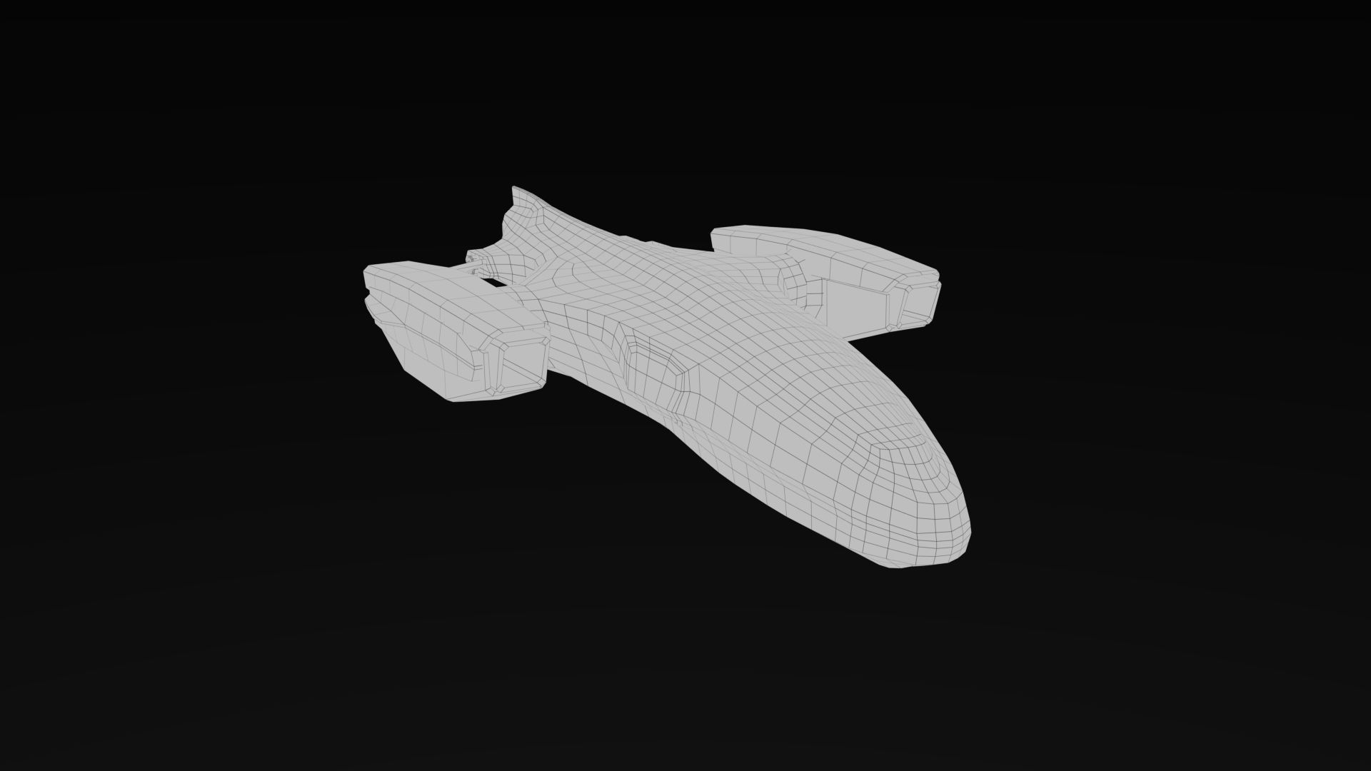 Galaxy Tiger Spaceship Low-poly 3D model_11