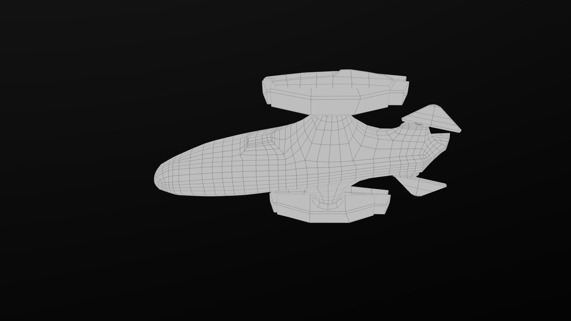 Galaxy Tiger Spaceship Low-poly 3D model_9