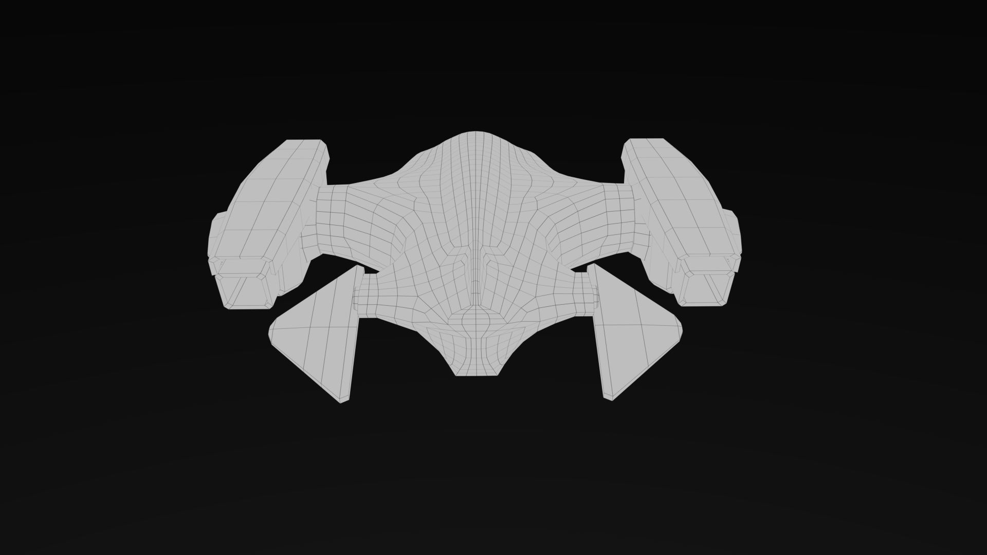 Galaxy Tiger Spaceship Low-poly 3D model_10