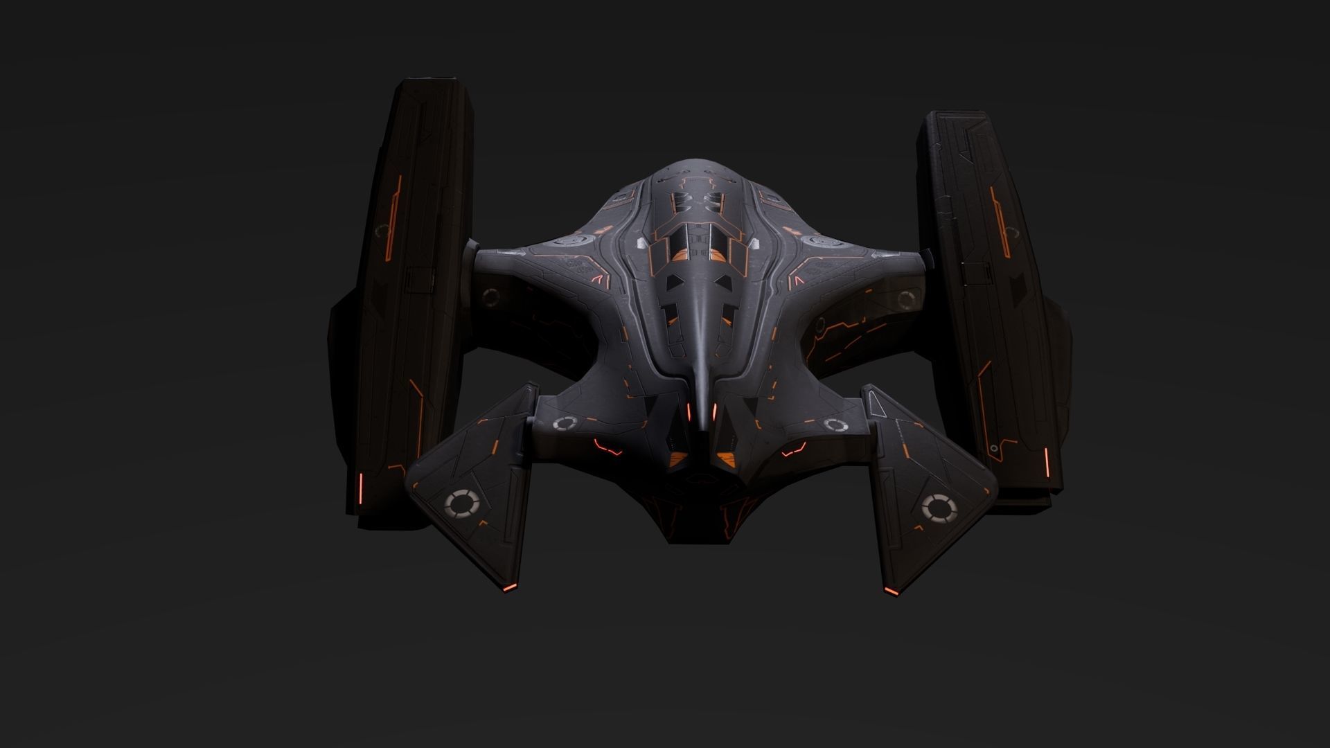 Galaxy Tiger Spaceship Low-poly 3D model_3