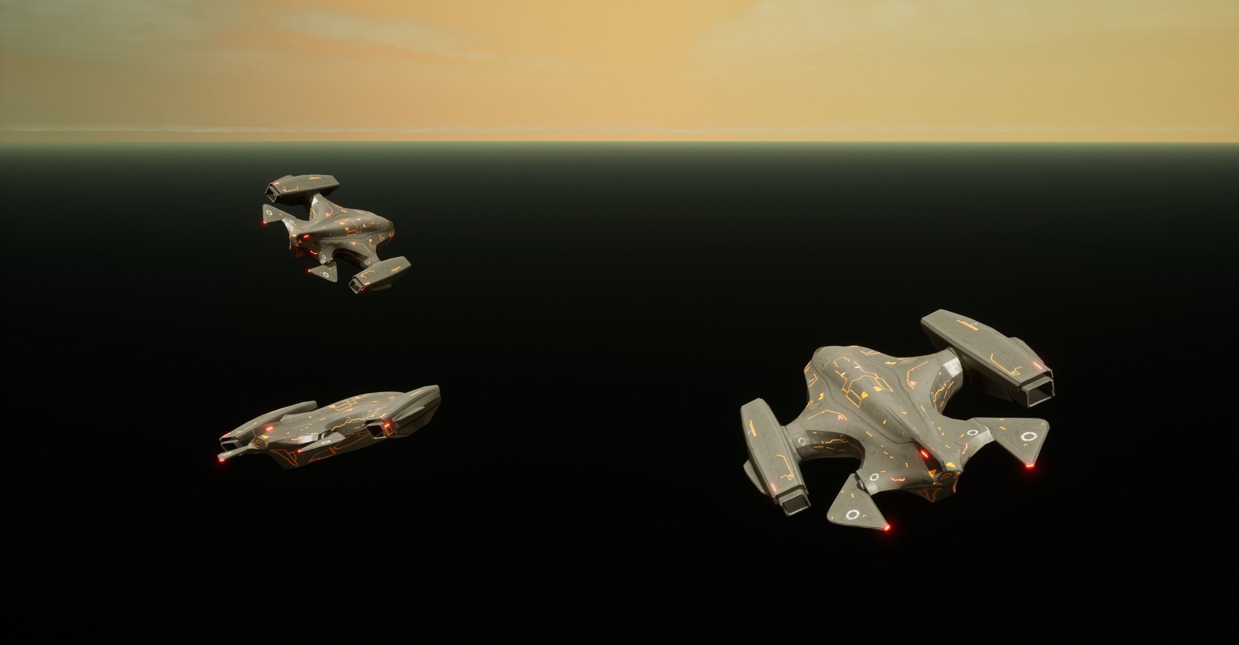 Galaxy Tiger Spaceship Low-poly 3D model_7