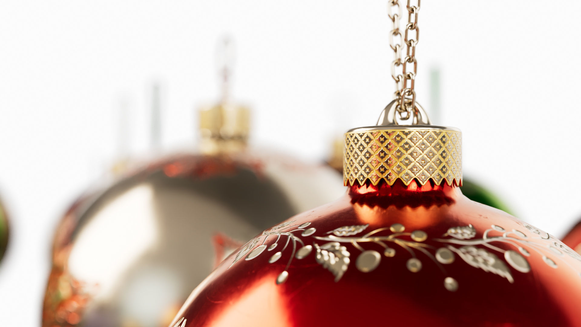 Christmas Ball Baubles kitbash v1 with 18 mesh 3 skin and 5 col 3D model_4