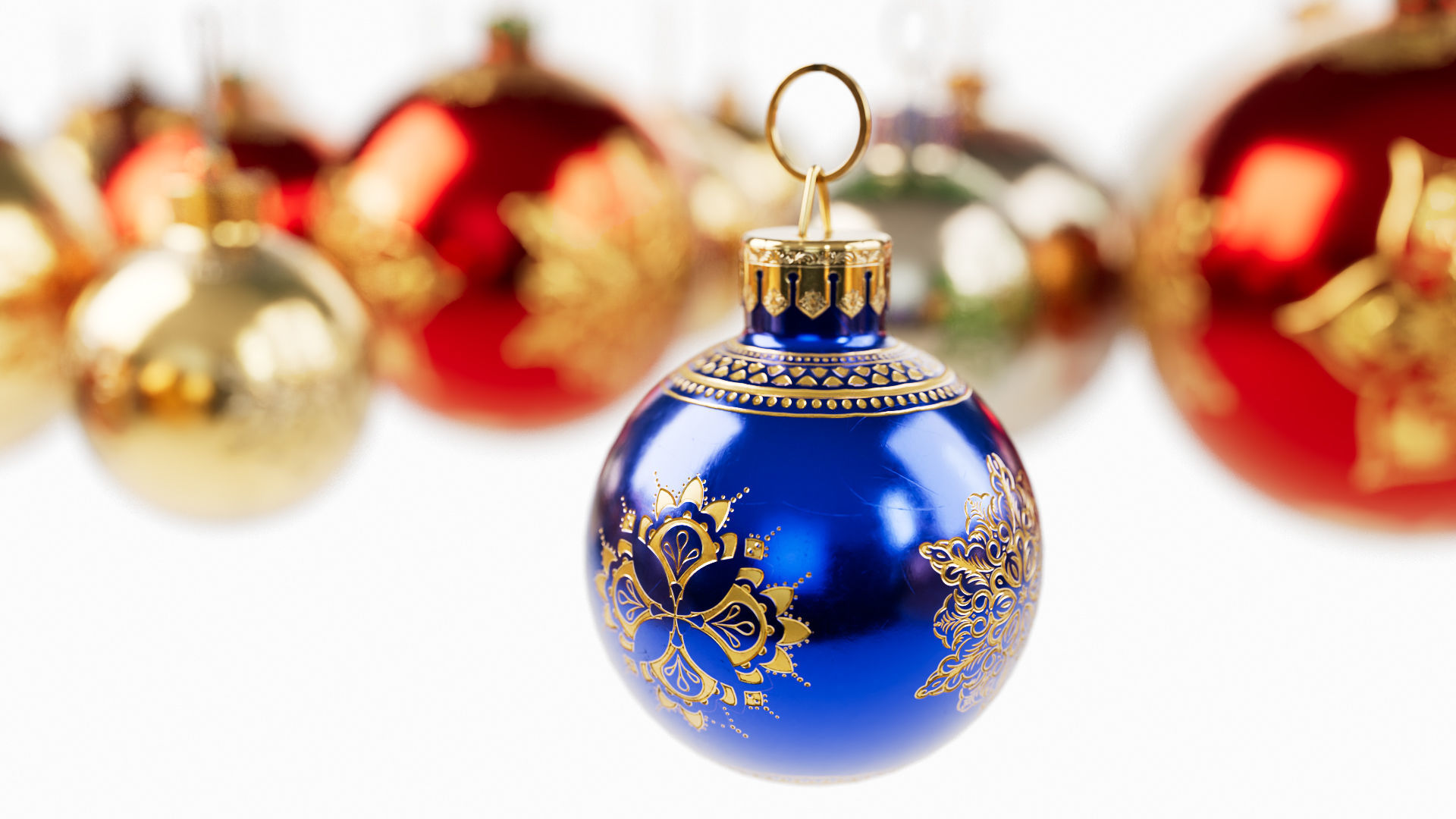 Christmas Ball Baubles kitbash v1 with 18 mesh 3 skin and 5 col 3D model_2