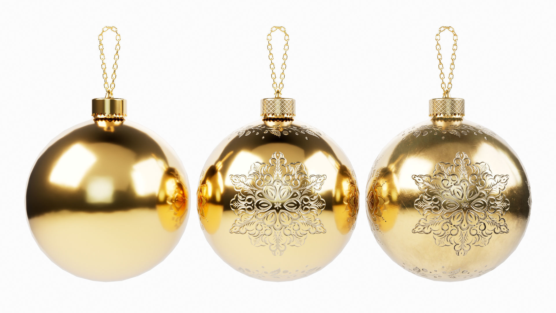 Christmas Ball Baubles kitbash v1 with 18 mesh 3 skin and 5 col 3D model_8