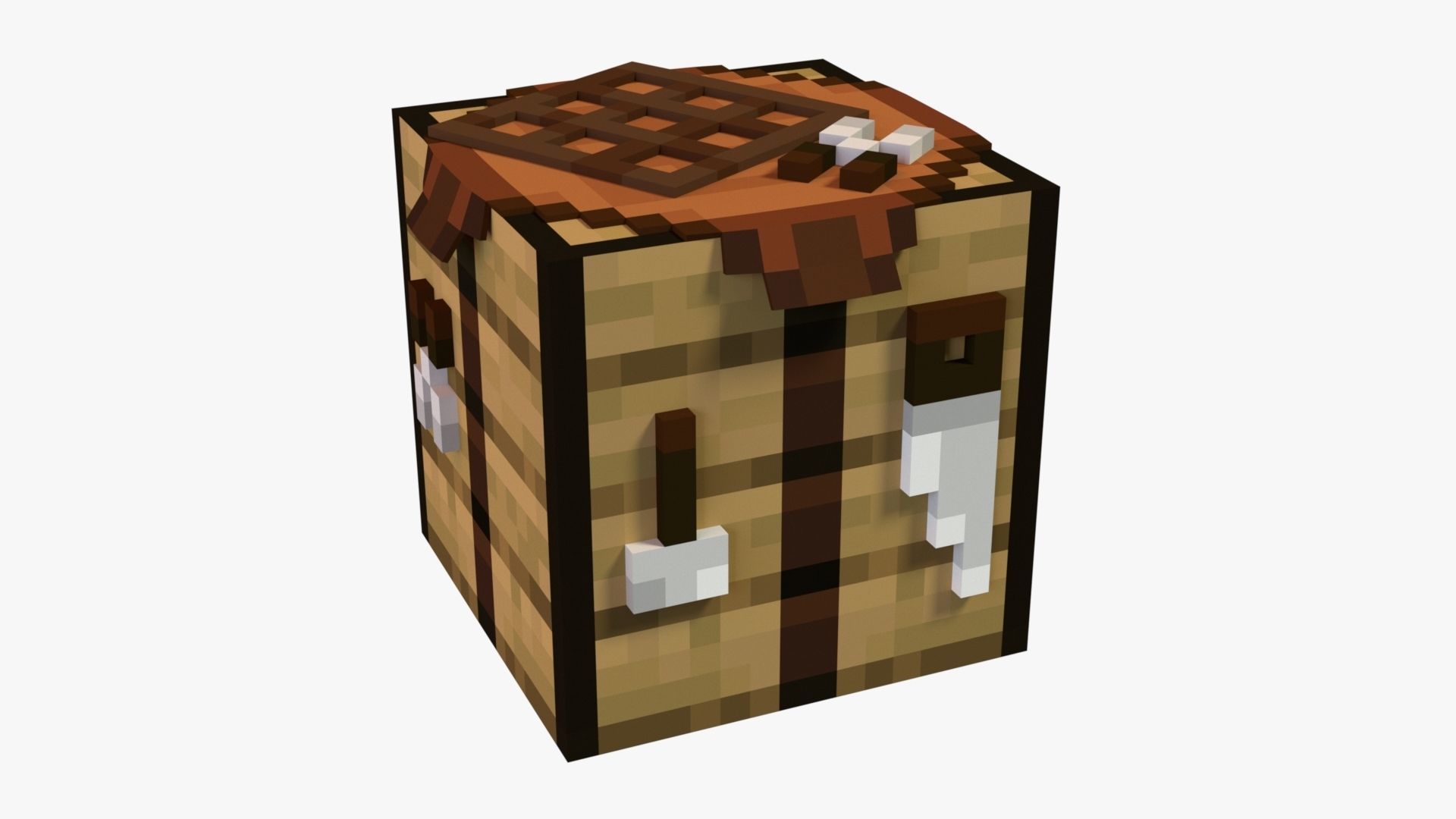 Minecraft Crafting Table Low-poly 3D model_2