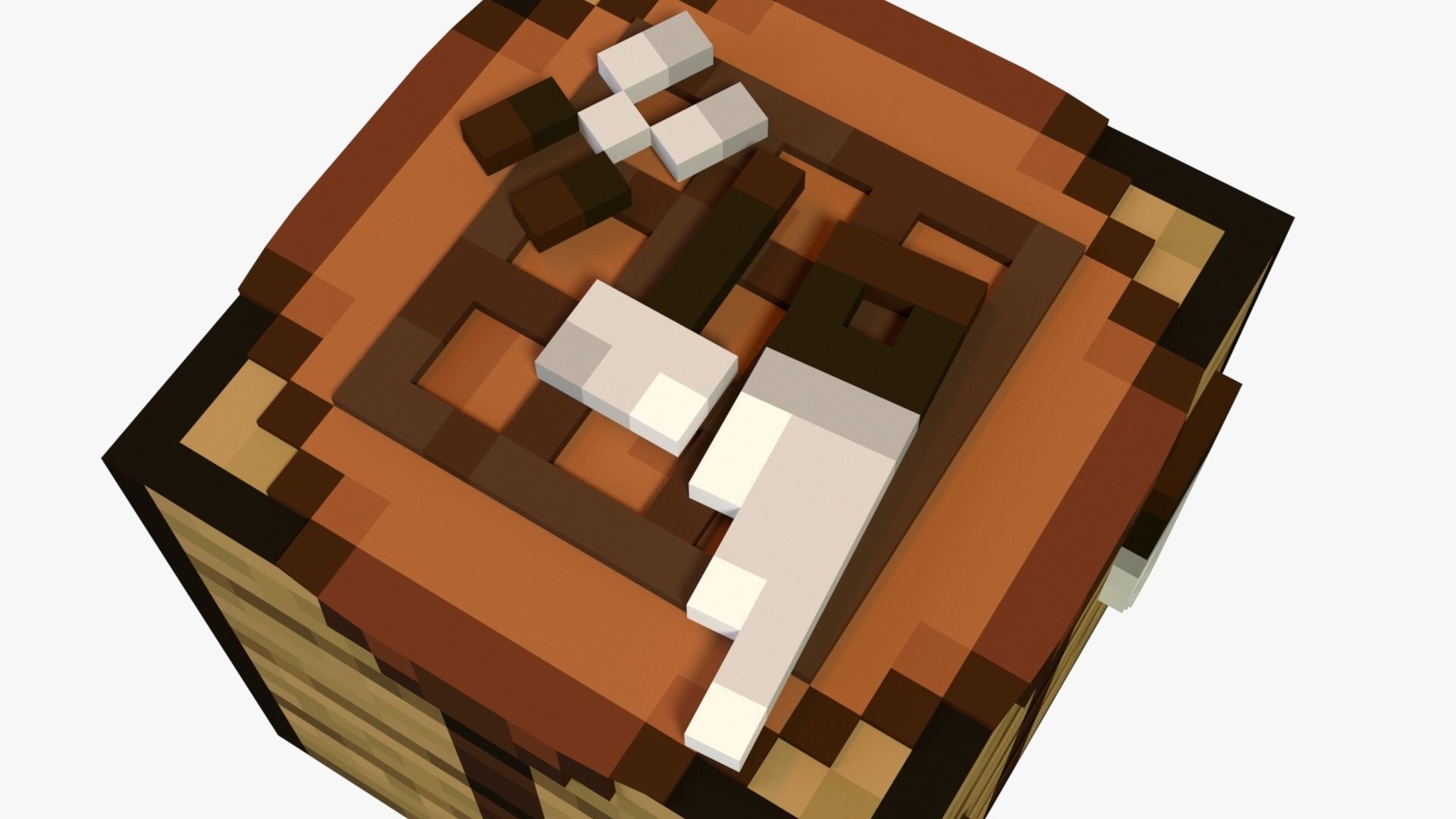 Minecraft Crafting Table Low-poly 3D model_7