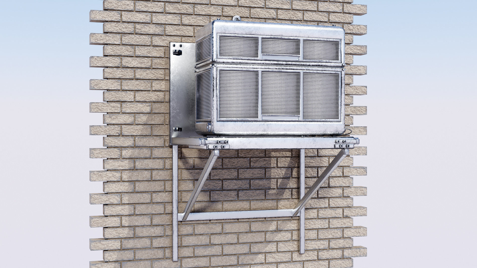 Air Conditioner Low-poly 3D model_6