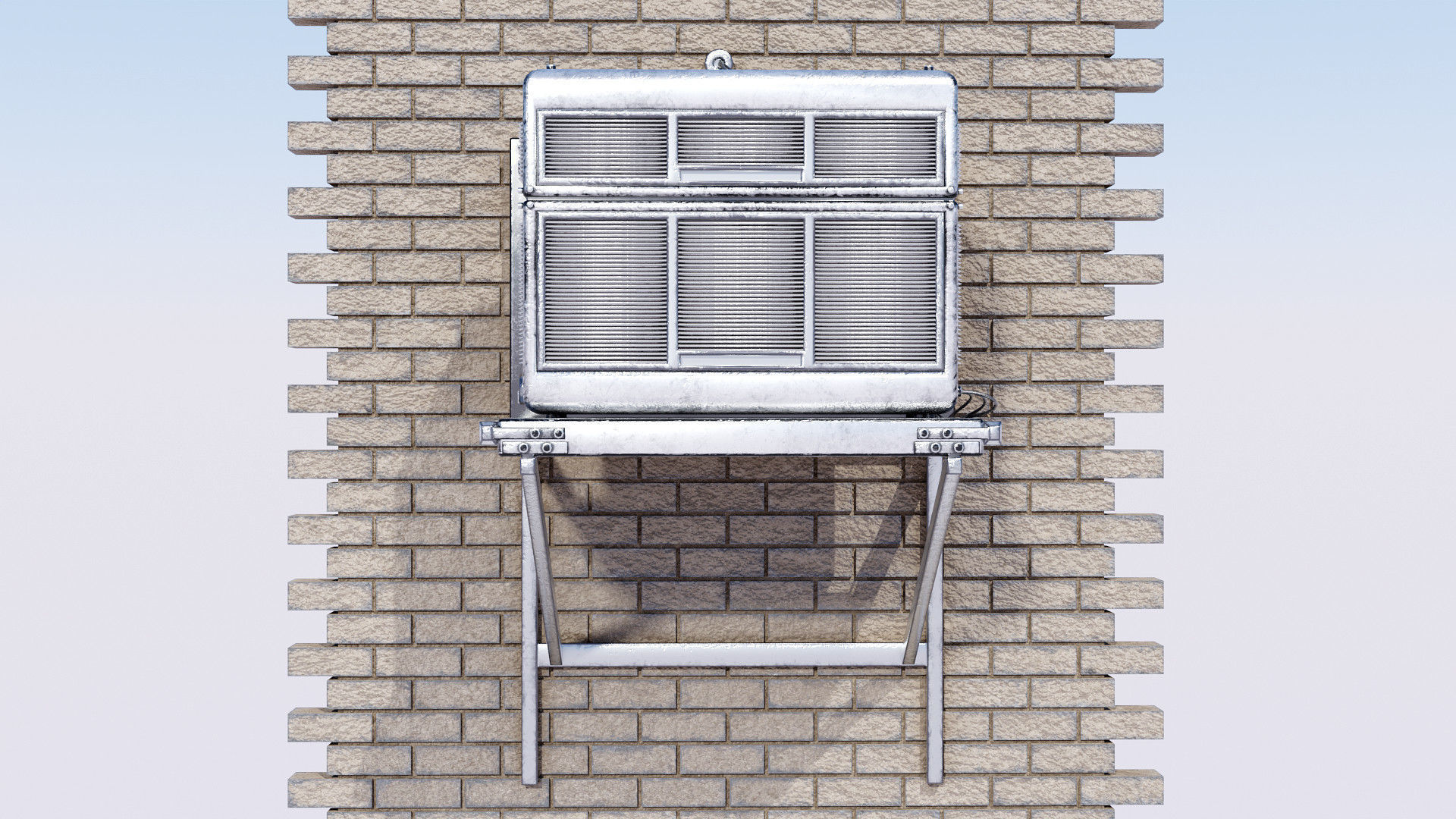 Air Conditioner Low-poly 3D model_5