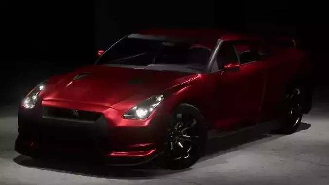 Nissan GT-R 2008 Free low-poly 3D model