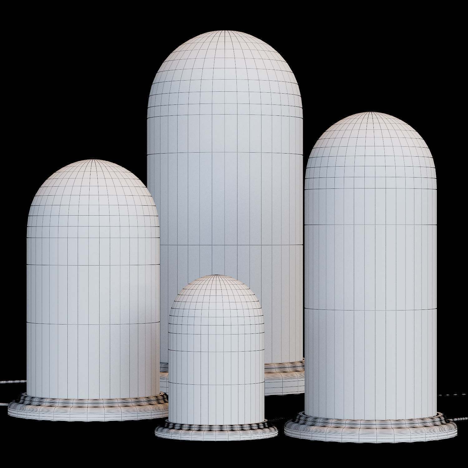 Table decorative LED lamps Nordic modern wood table lamp bedroom 3D model_1