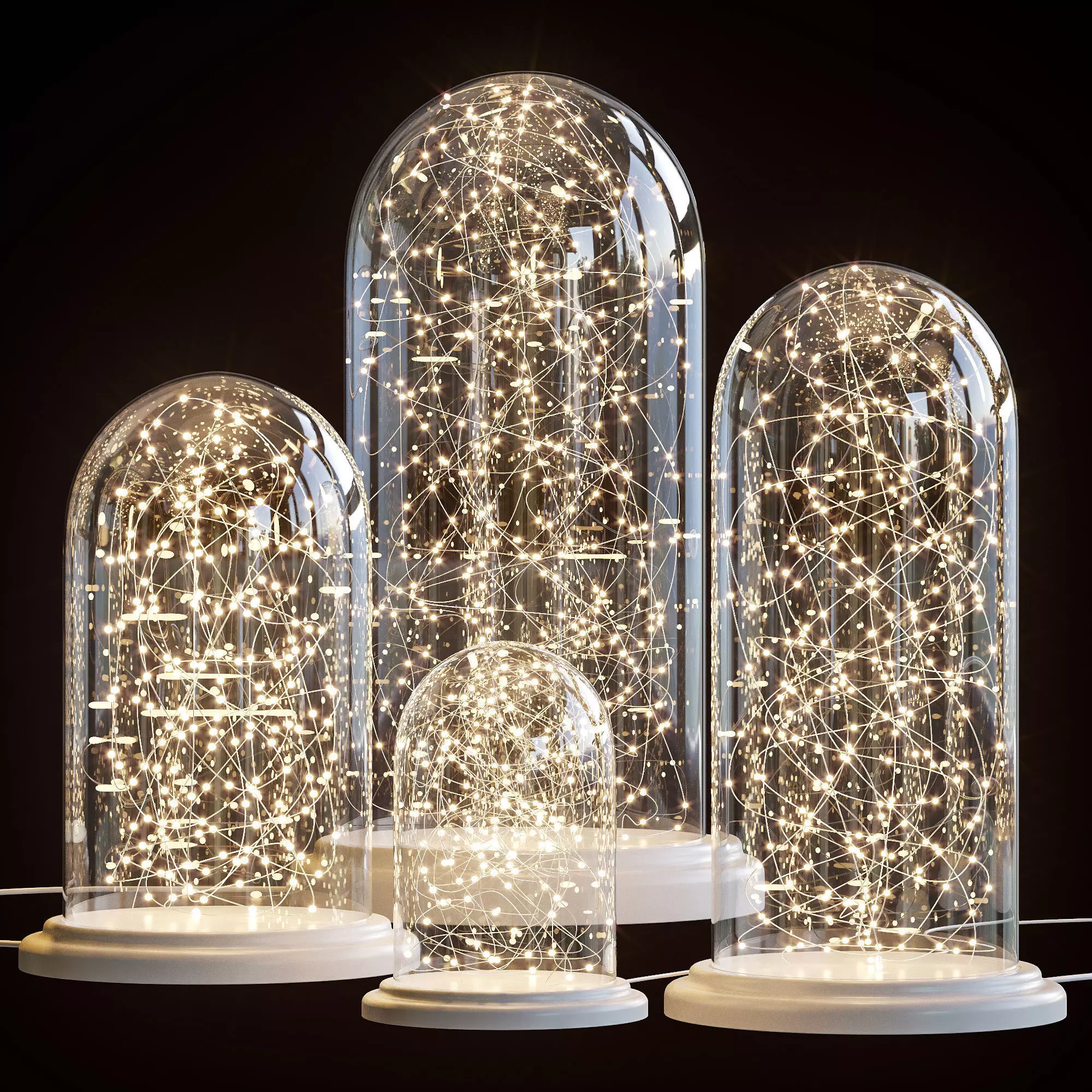 Table decorative LED lamps Nordic modern wood table lamp bedroom 3D model_0