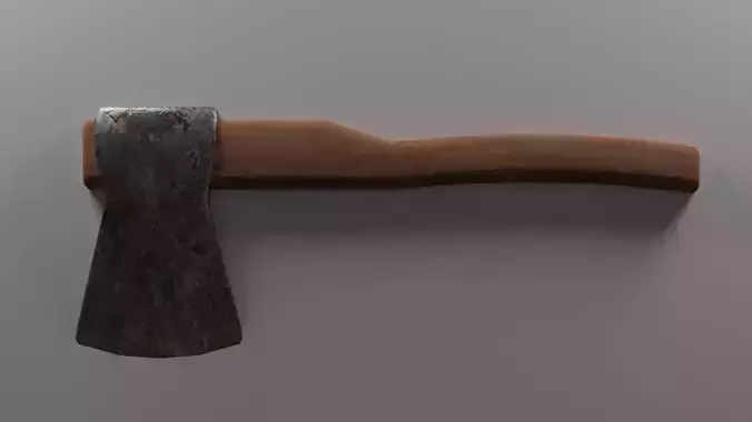 Low Poly Old Axe PBR-model Low-poly 3D model