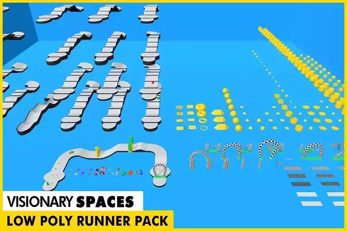 Low Poly Runner Pack Low-poly 3D model