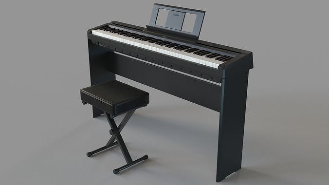 Yamaha P-45 88-Key Weighted Action Digital Piano Black 3D model