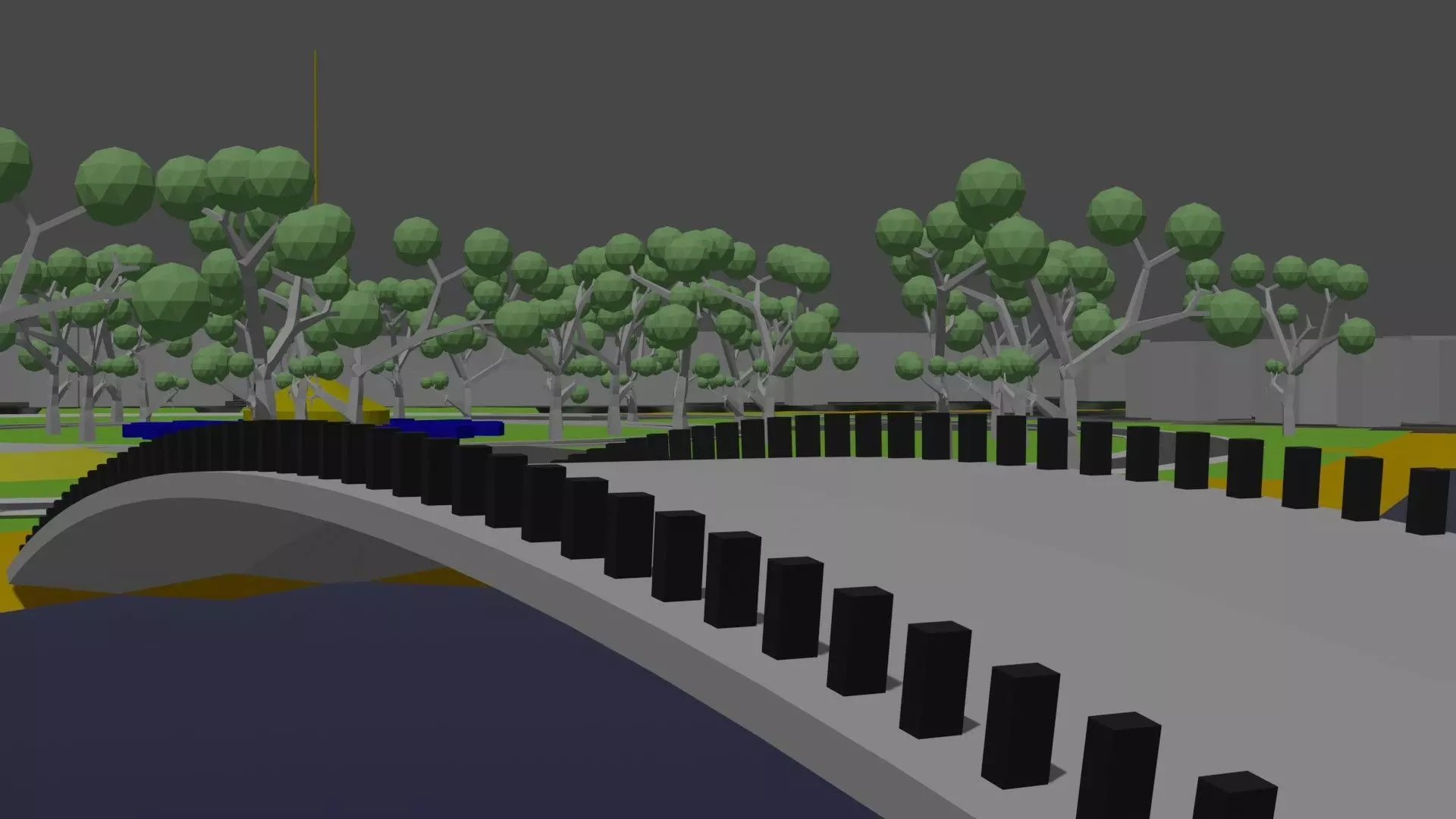 Park in the city 3D model_0