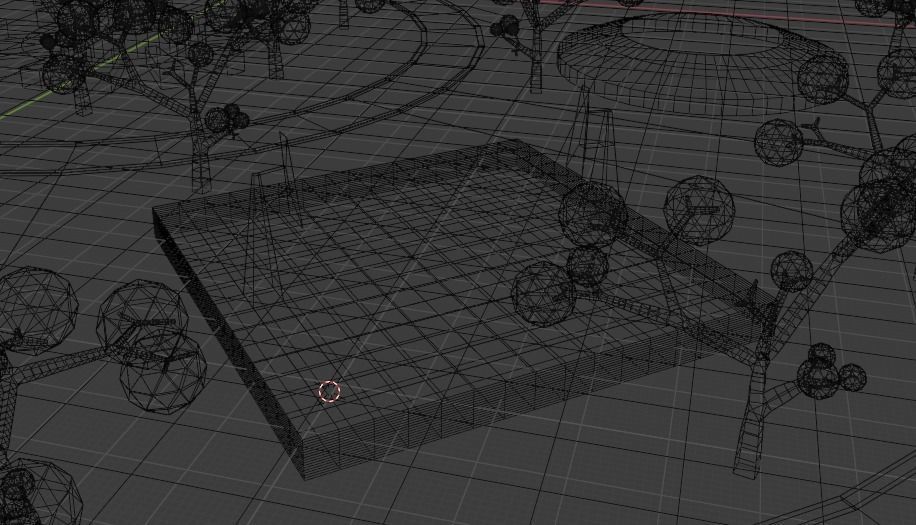 Park in the city 3D model_11