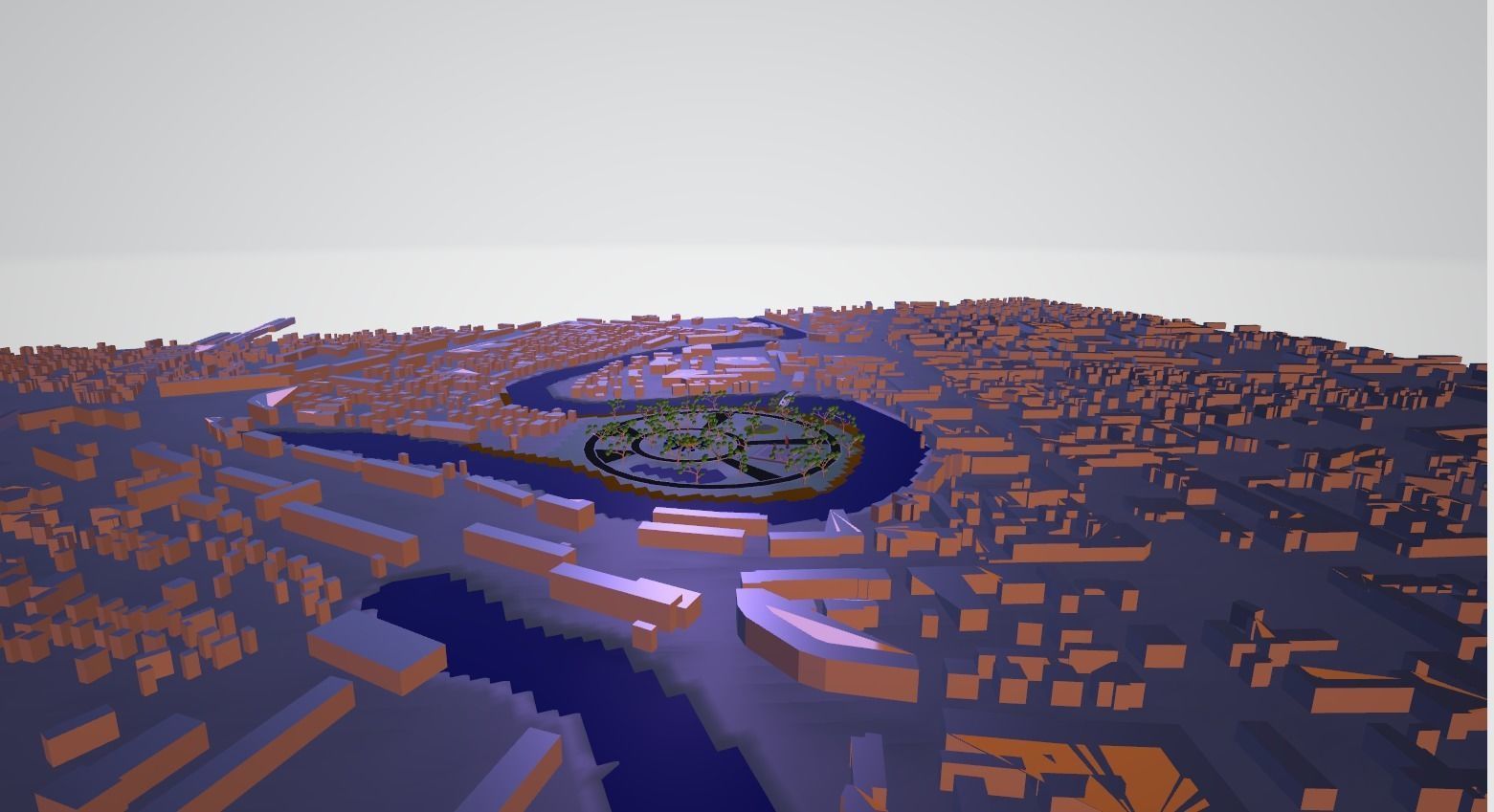 Park in the city 3D model_5