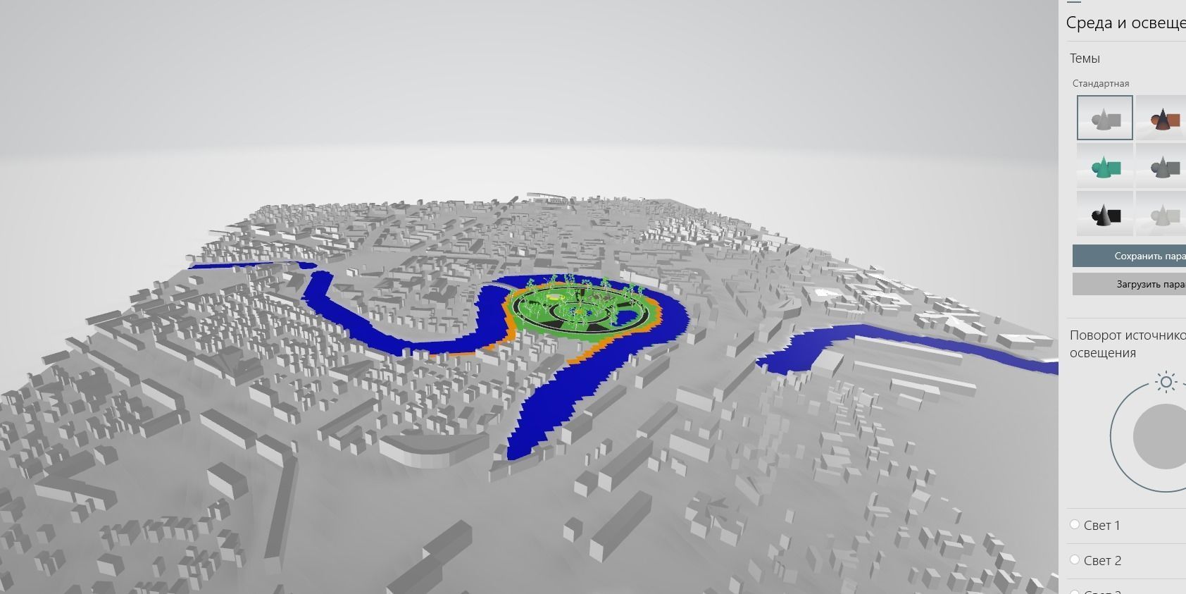 Park in the city 3D model_9