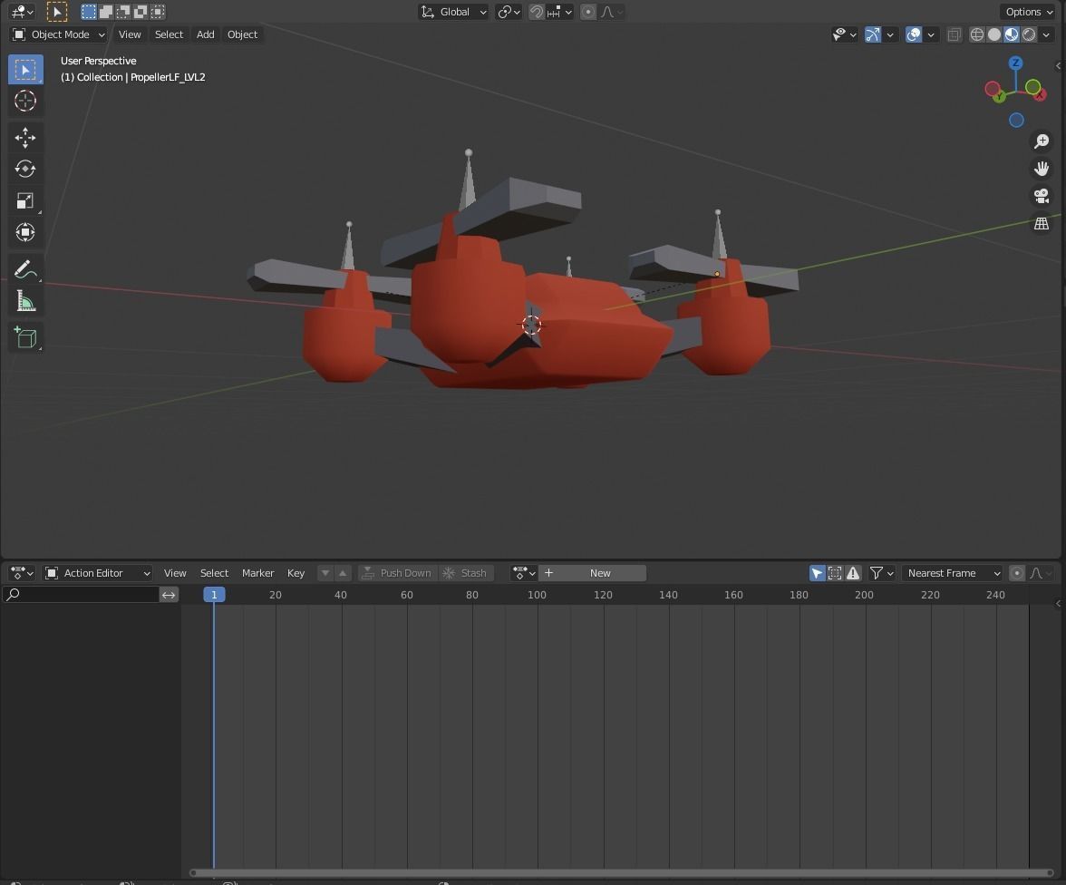 Drone LVL 1-3 - Game Ready - Hyper Casual Free low-poly 3D model_26
