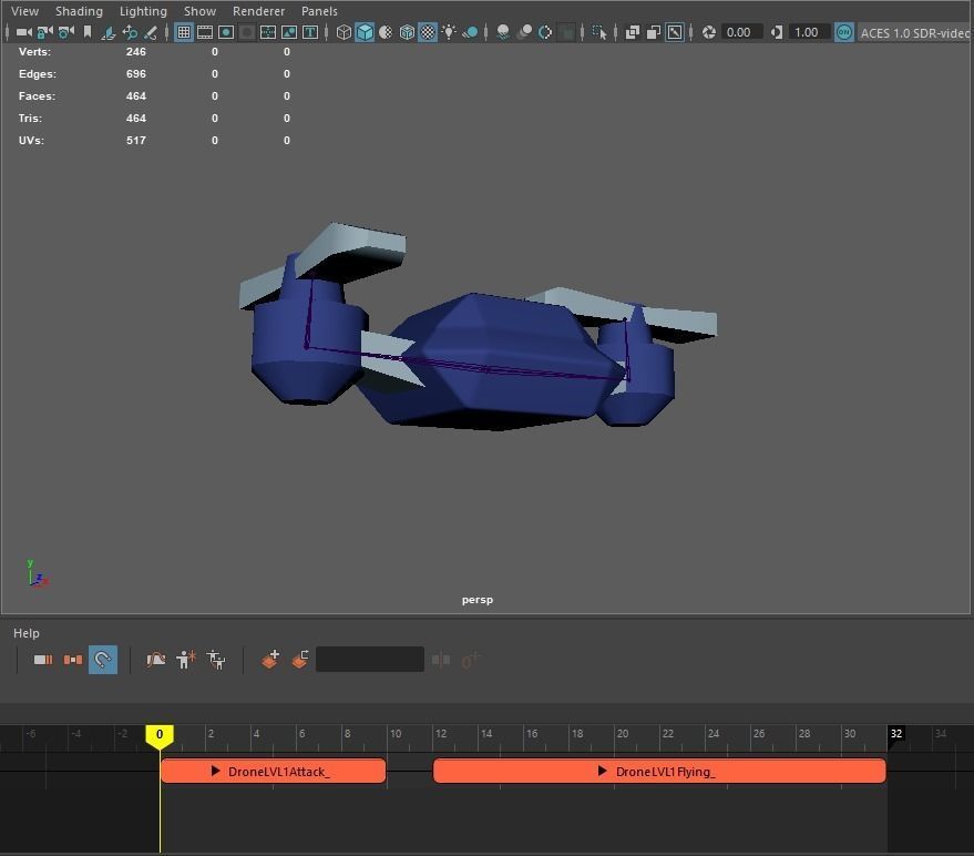 Drone LVL 1-3 - Game Ready - Hyper Casual Free low-poly 3D model_17