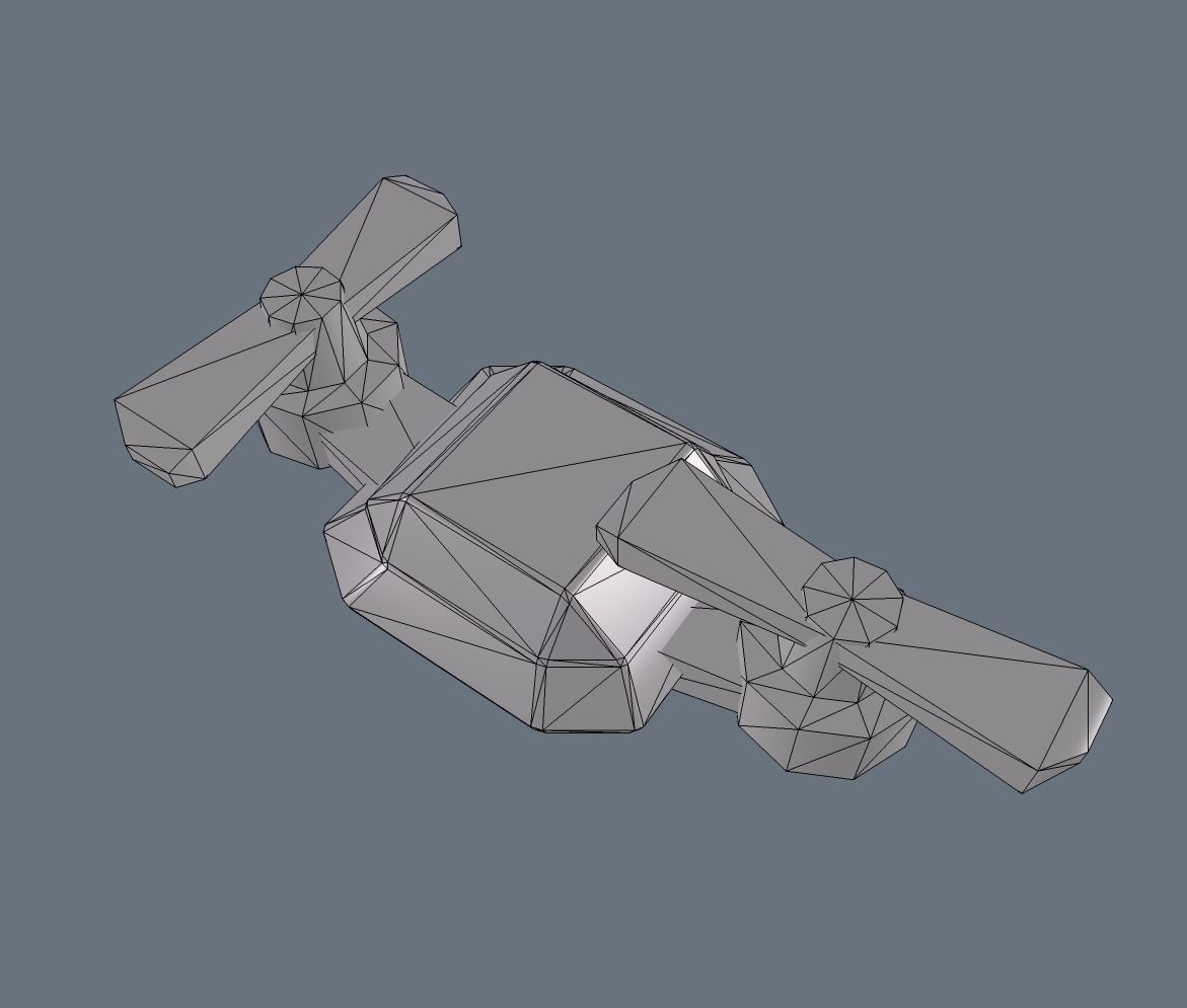 Drone LVL 1-3 - Game Ready - Hyper Casual Free low-poly 3D model_25