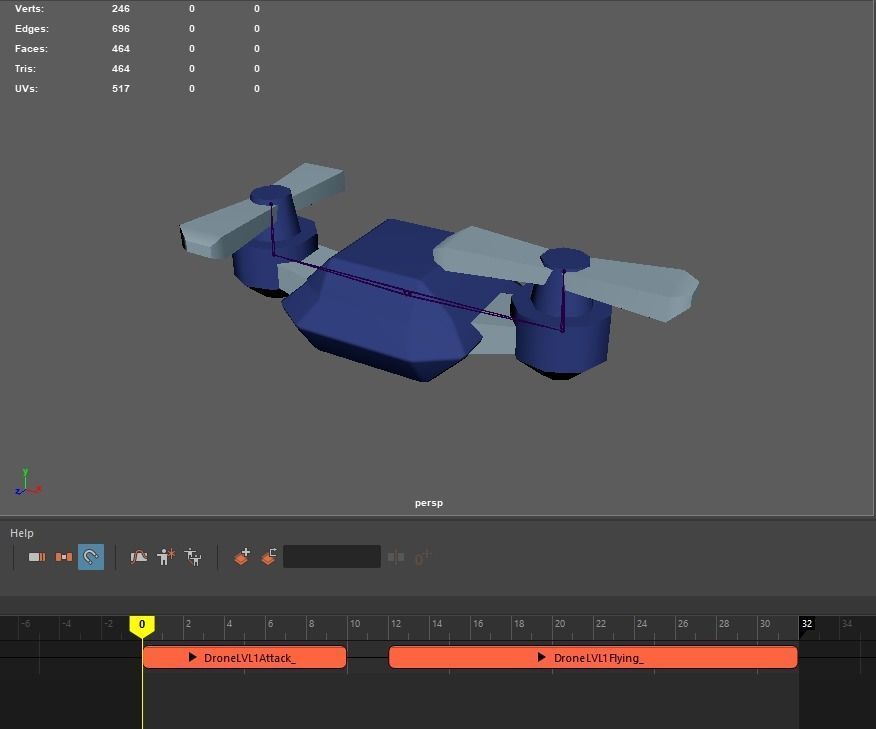 Drone LVL 1-3 - Game Ready - Hyper Casual Free low-poly 3D model_9