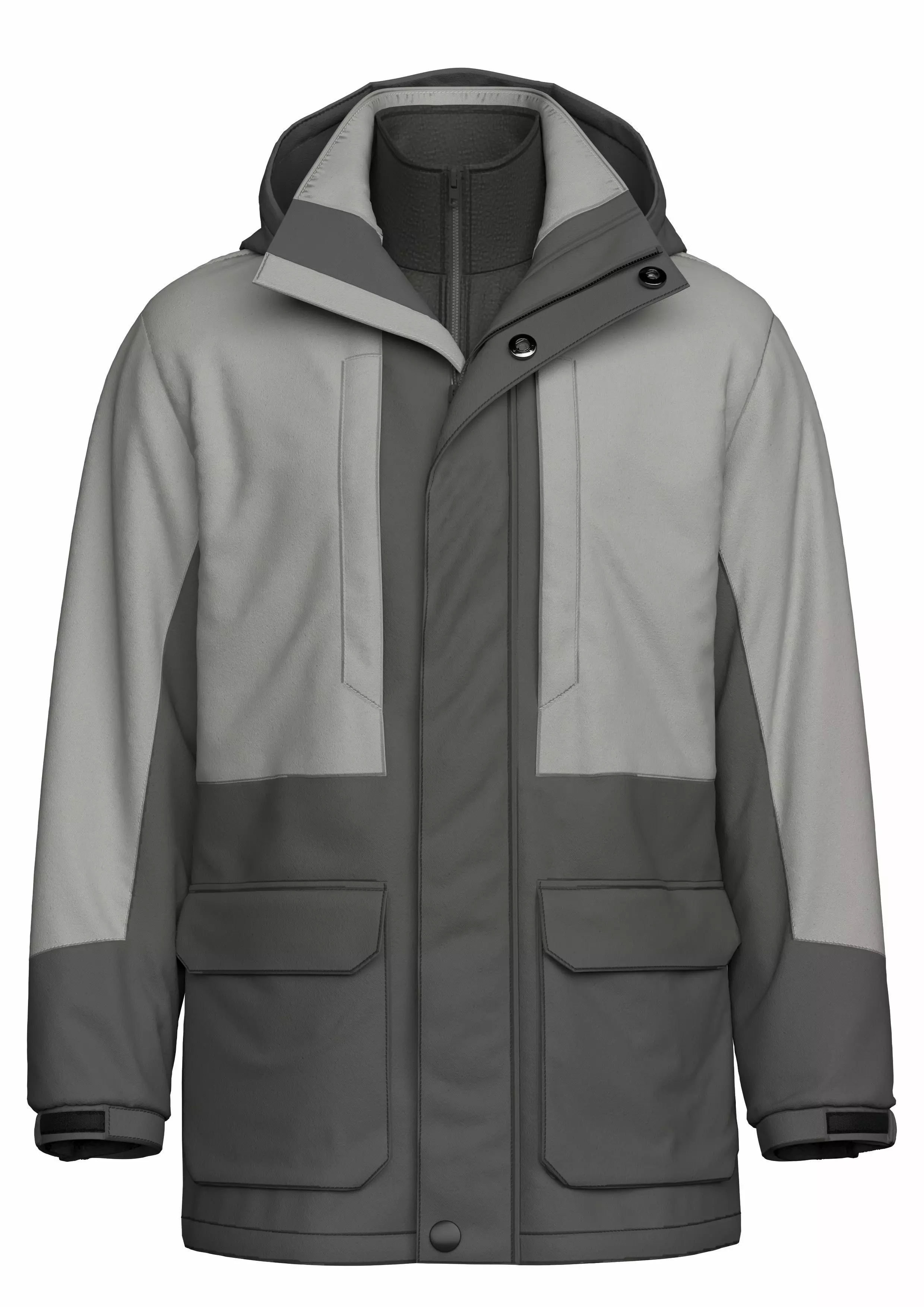 One jacket Low-poly 3D model_0