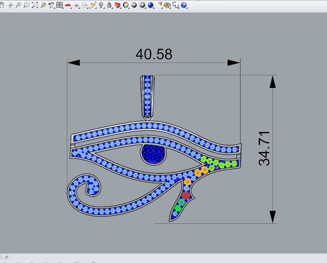 EYE OF HORUS 3D print model_5