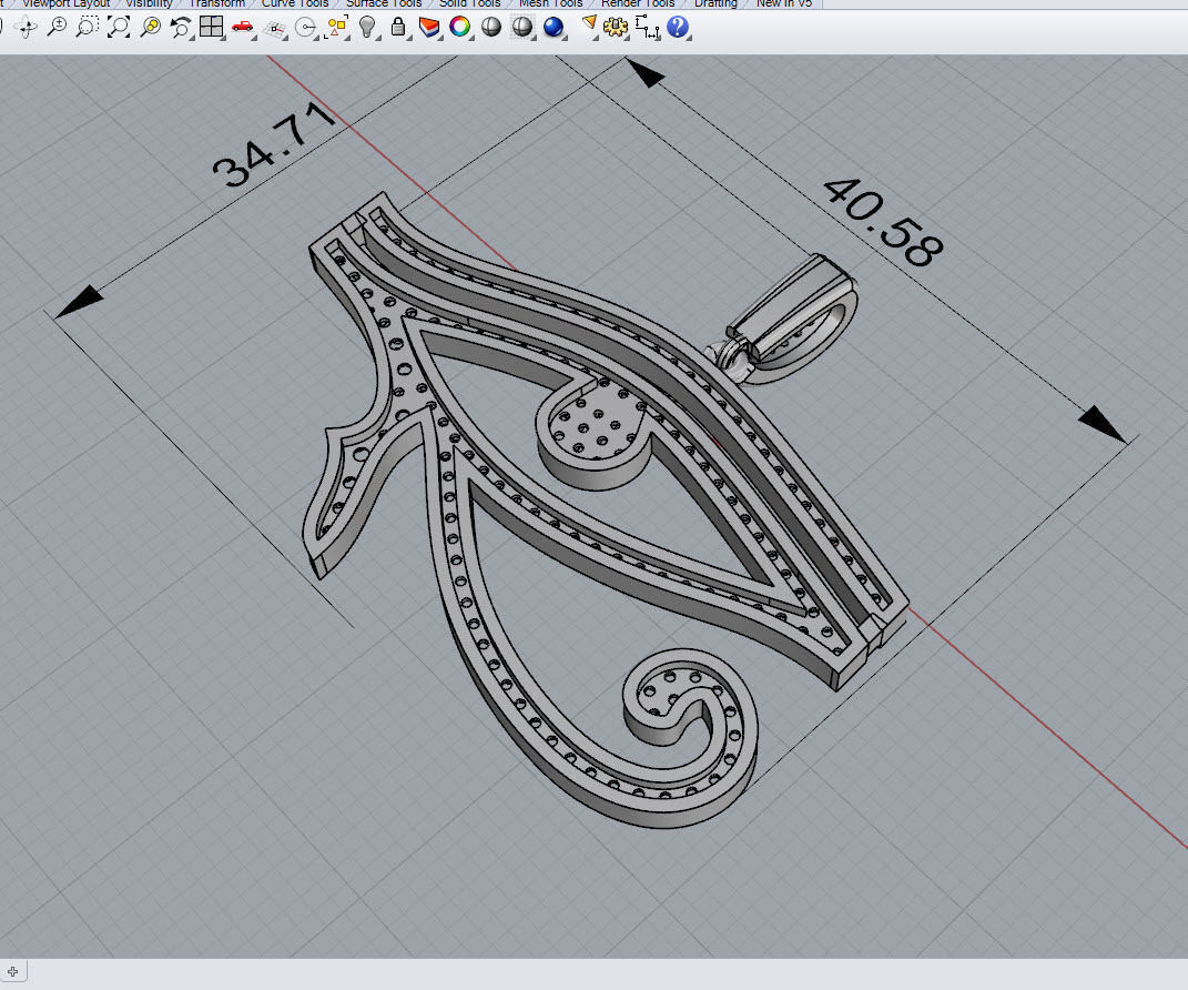 EYE OF HORUS 3D print model_8