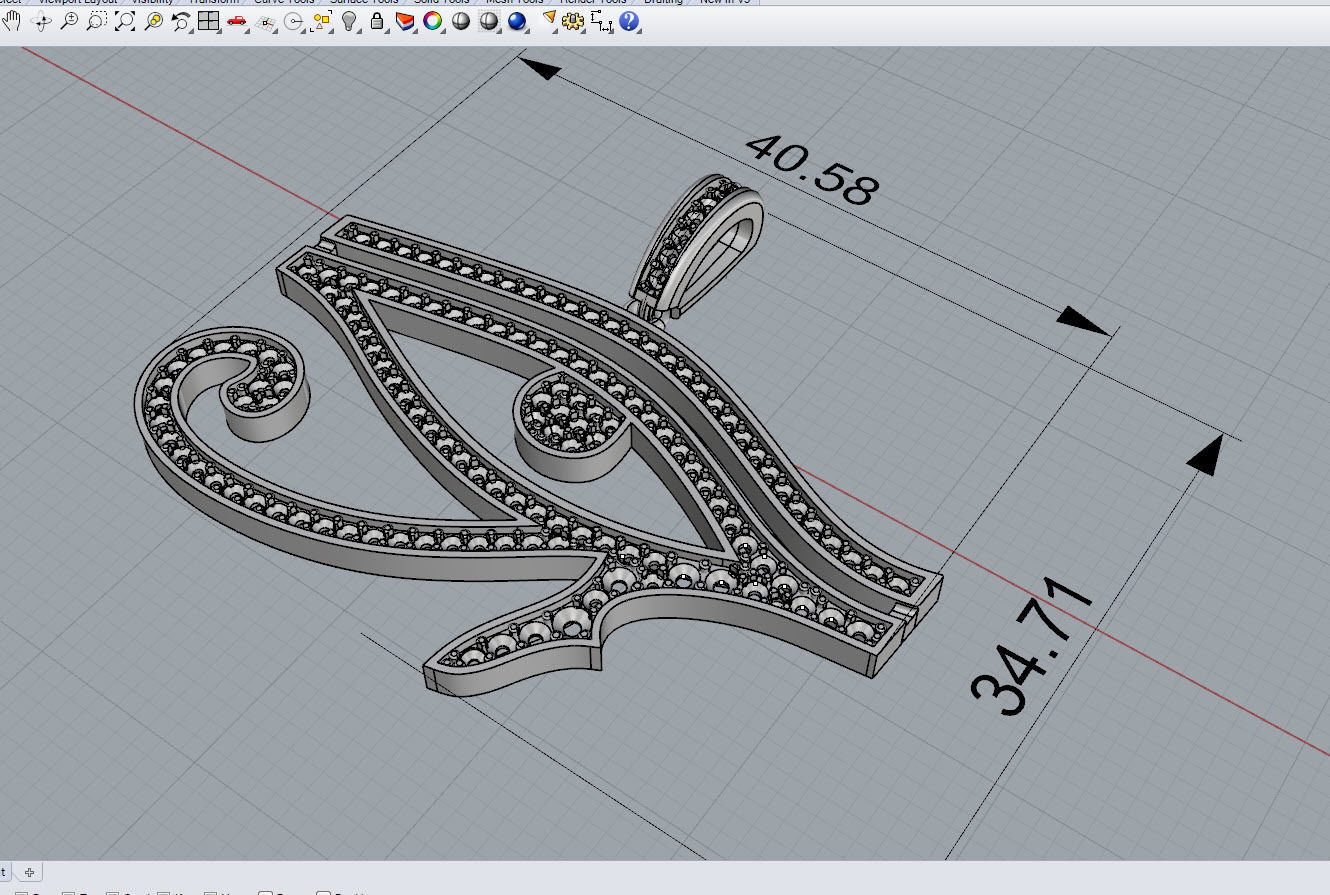 EYE OF HORUS 3D print model_7