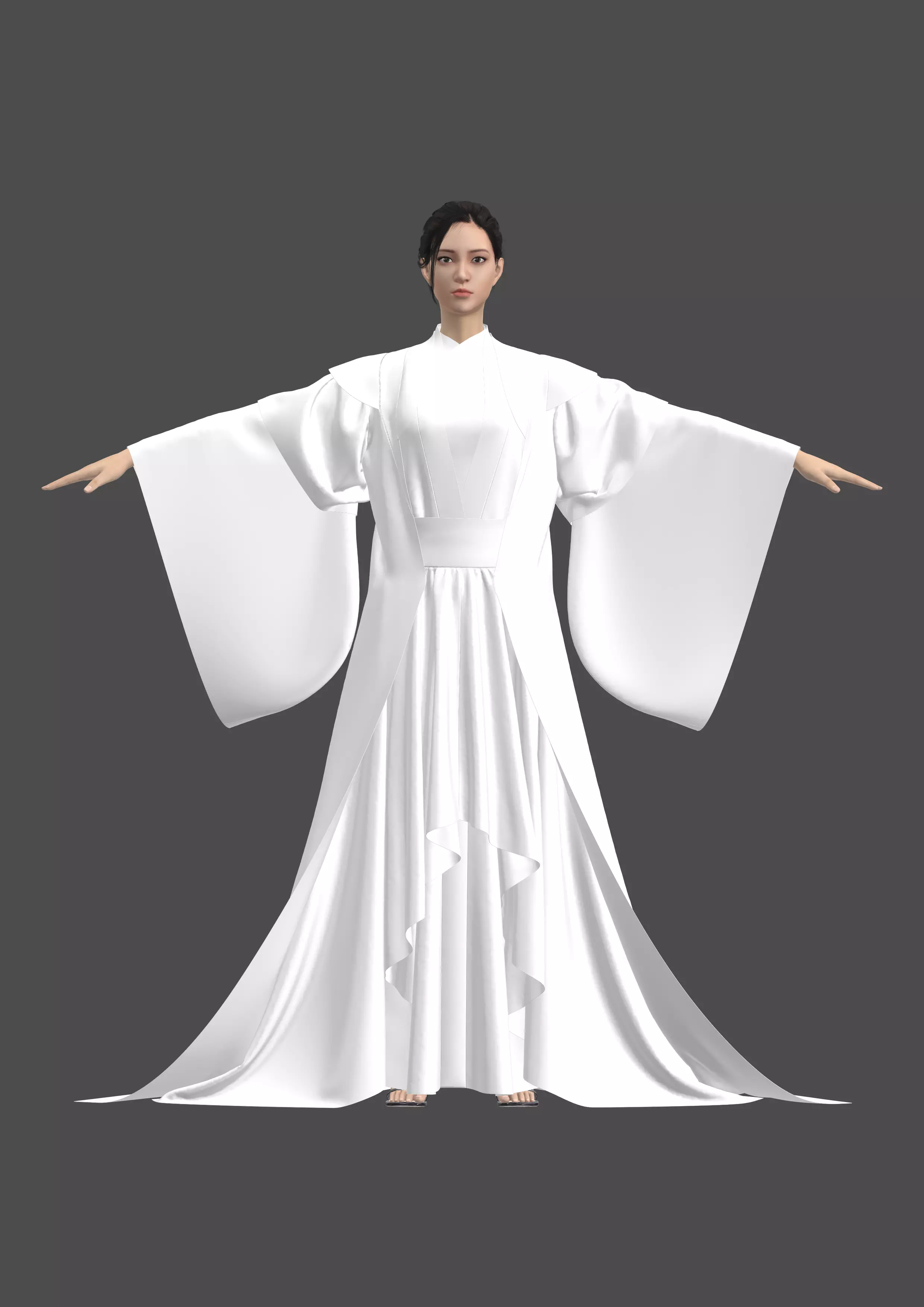 Traditional Chinese clothing 3D model_0