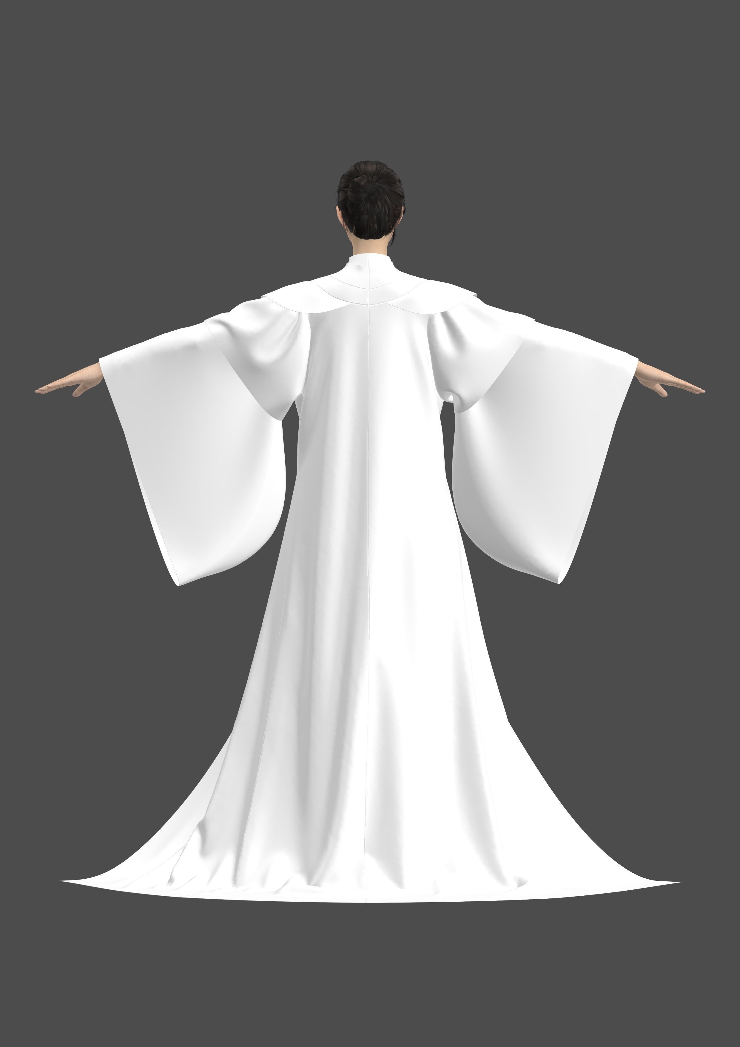 Traditional Chinese clothing 3D model_6