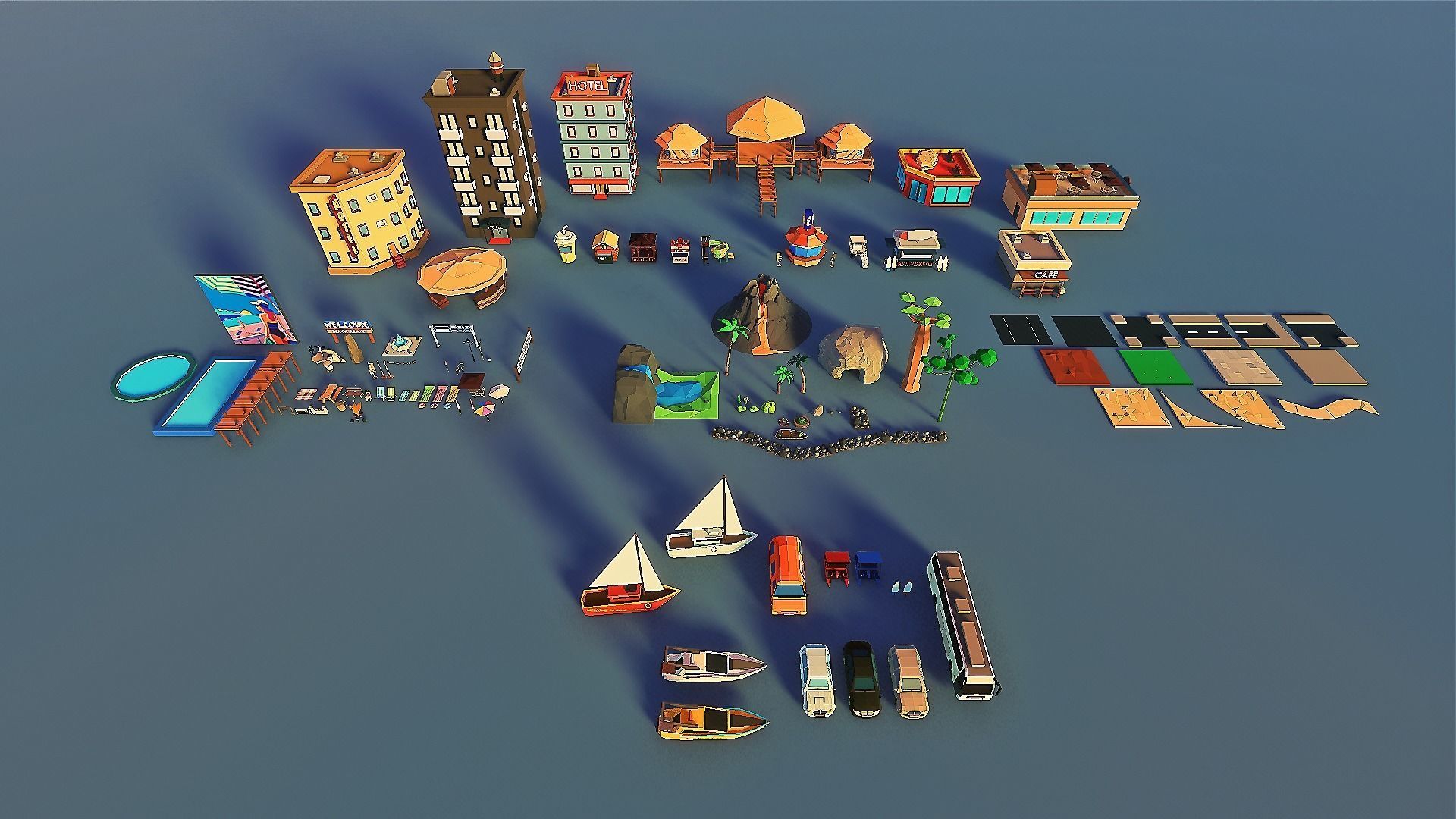 Islandville Resort Low-poly 3D model_30