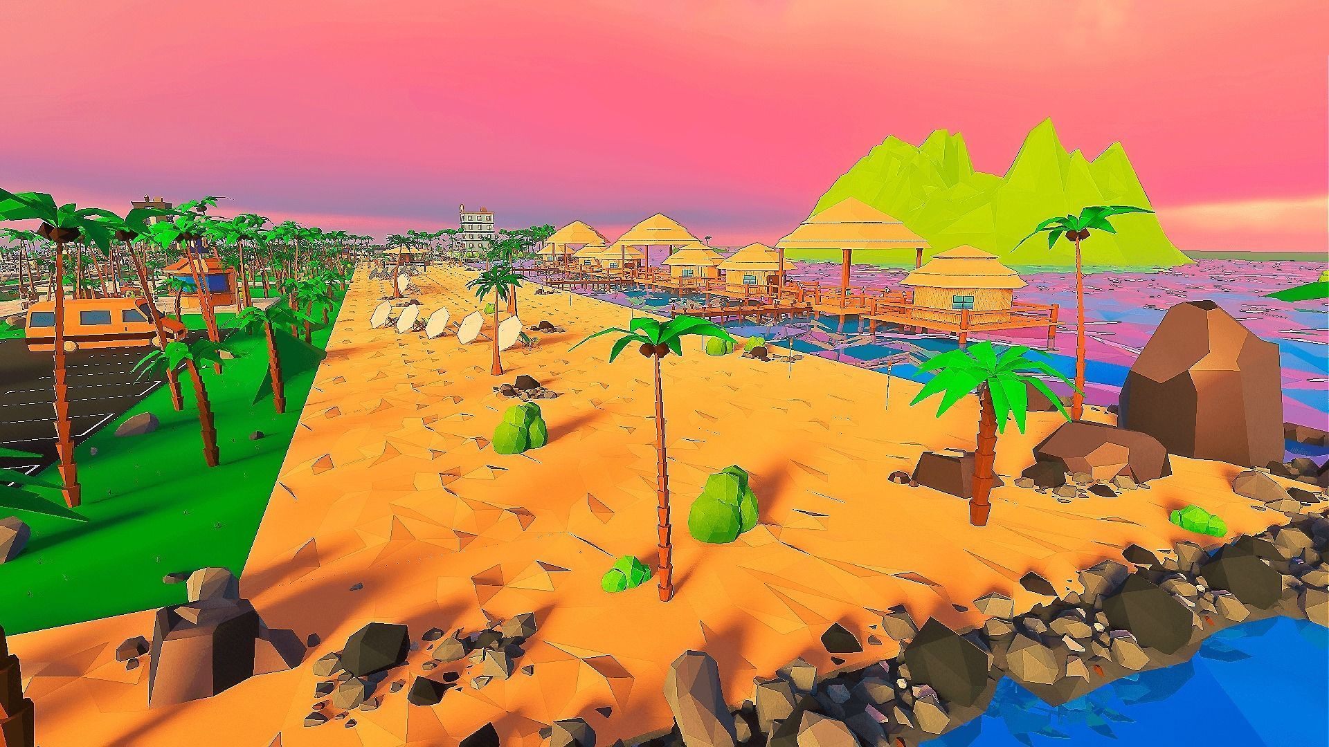 Islandville Resort Low-poly 3D model_17