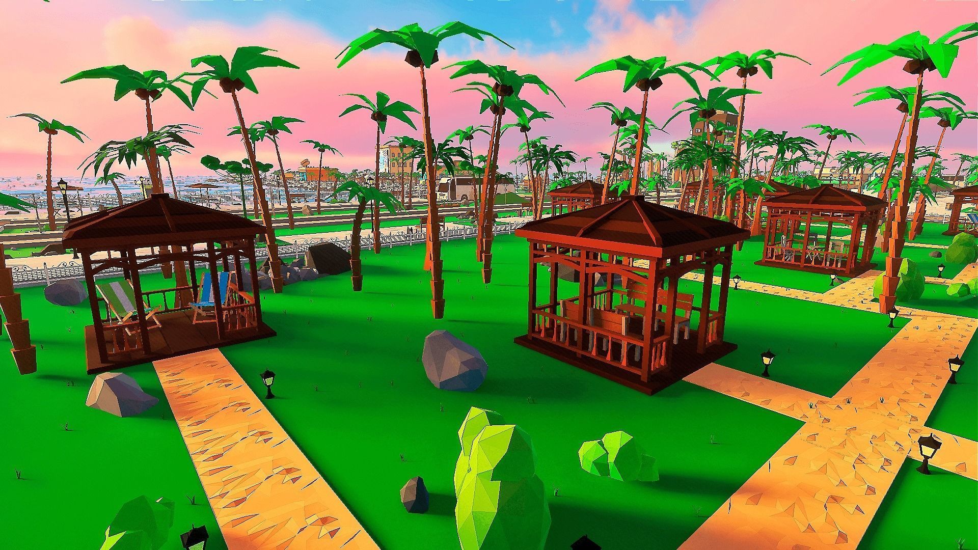 Islandville Resort Low-poly 3D model_14