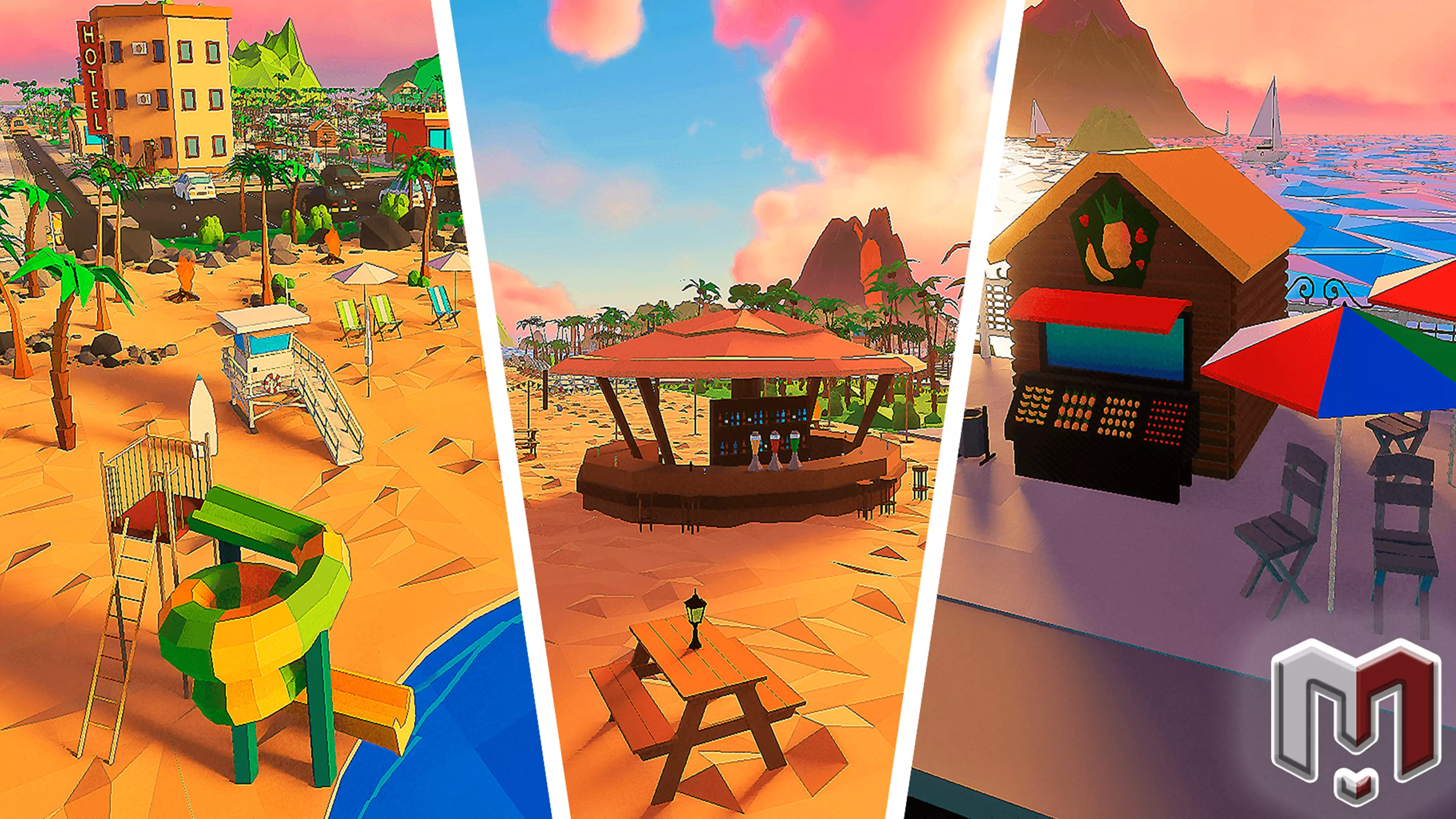Islandville Resort Low-poly 3D model_0