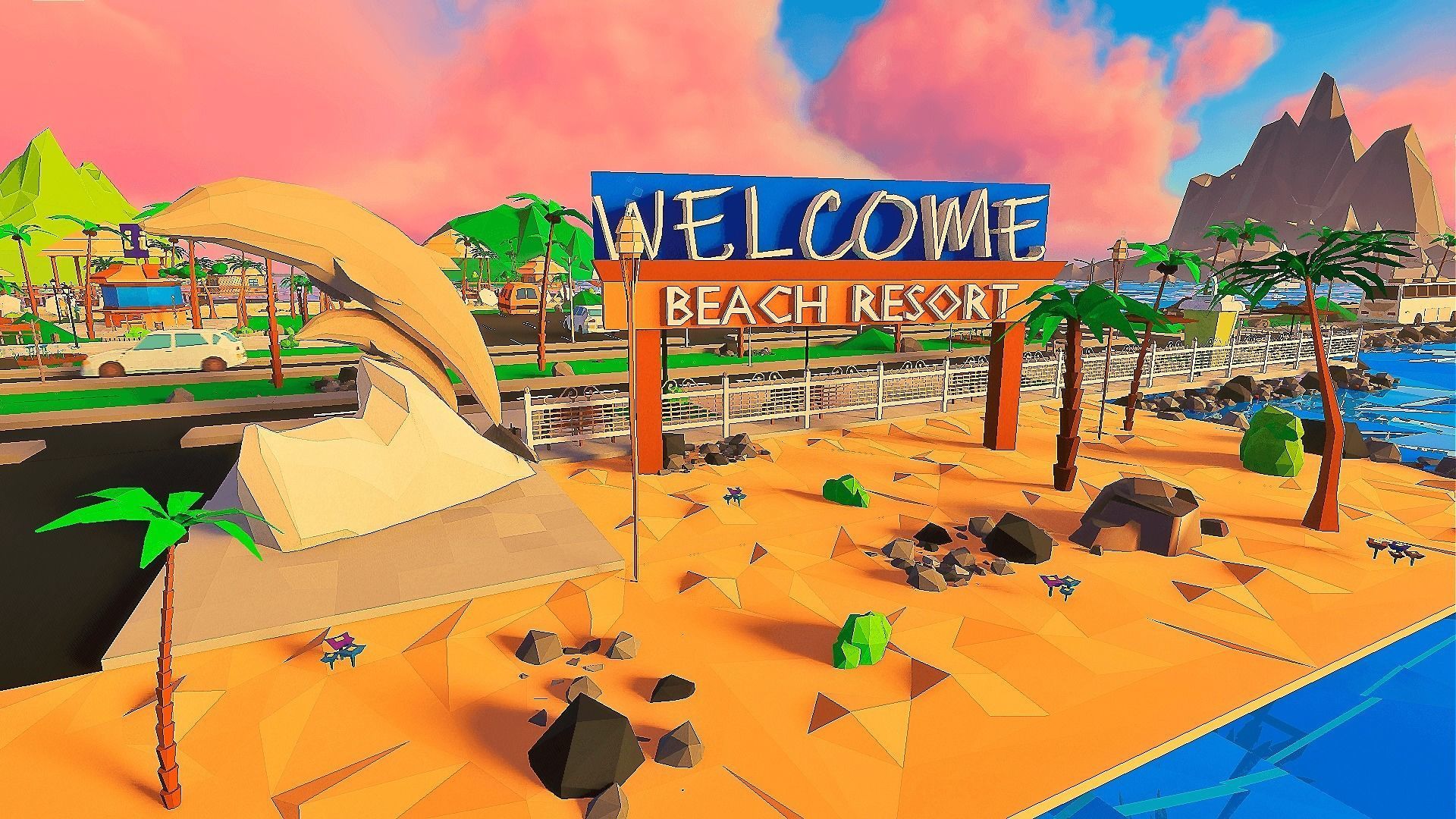 Islandville Resort Low-poly 3D model_6