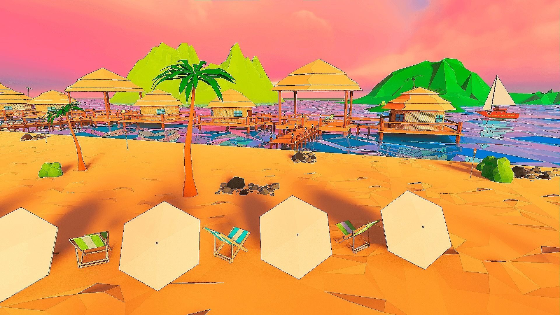 Islandville Resort Low-poly 3D model_13