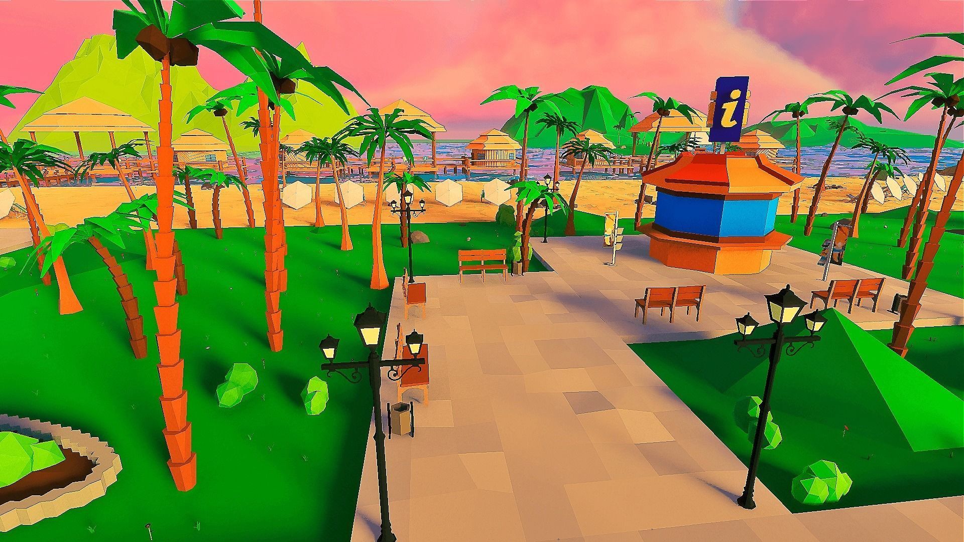 Islandville Resort Low-poly 3D model_10
