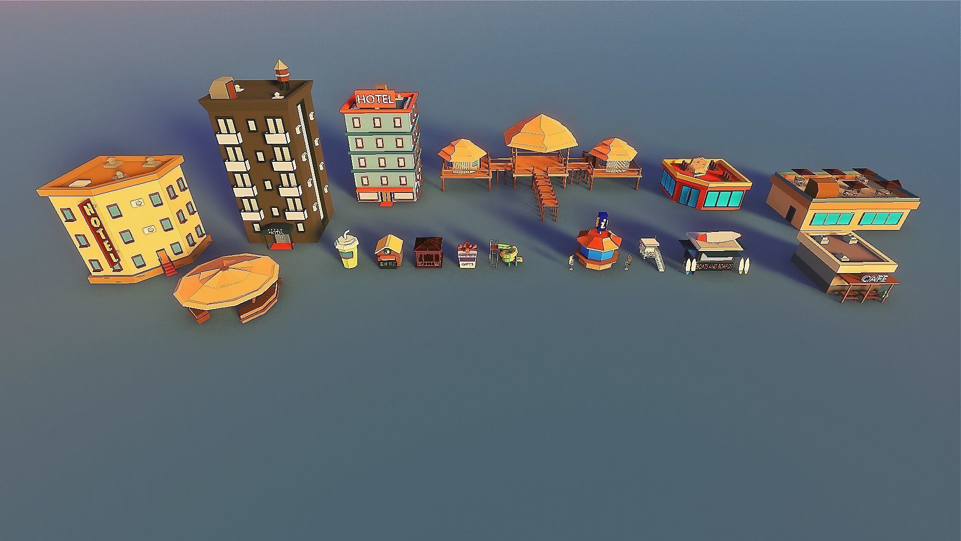Islandville Resort Low-poly 3D model_31